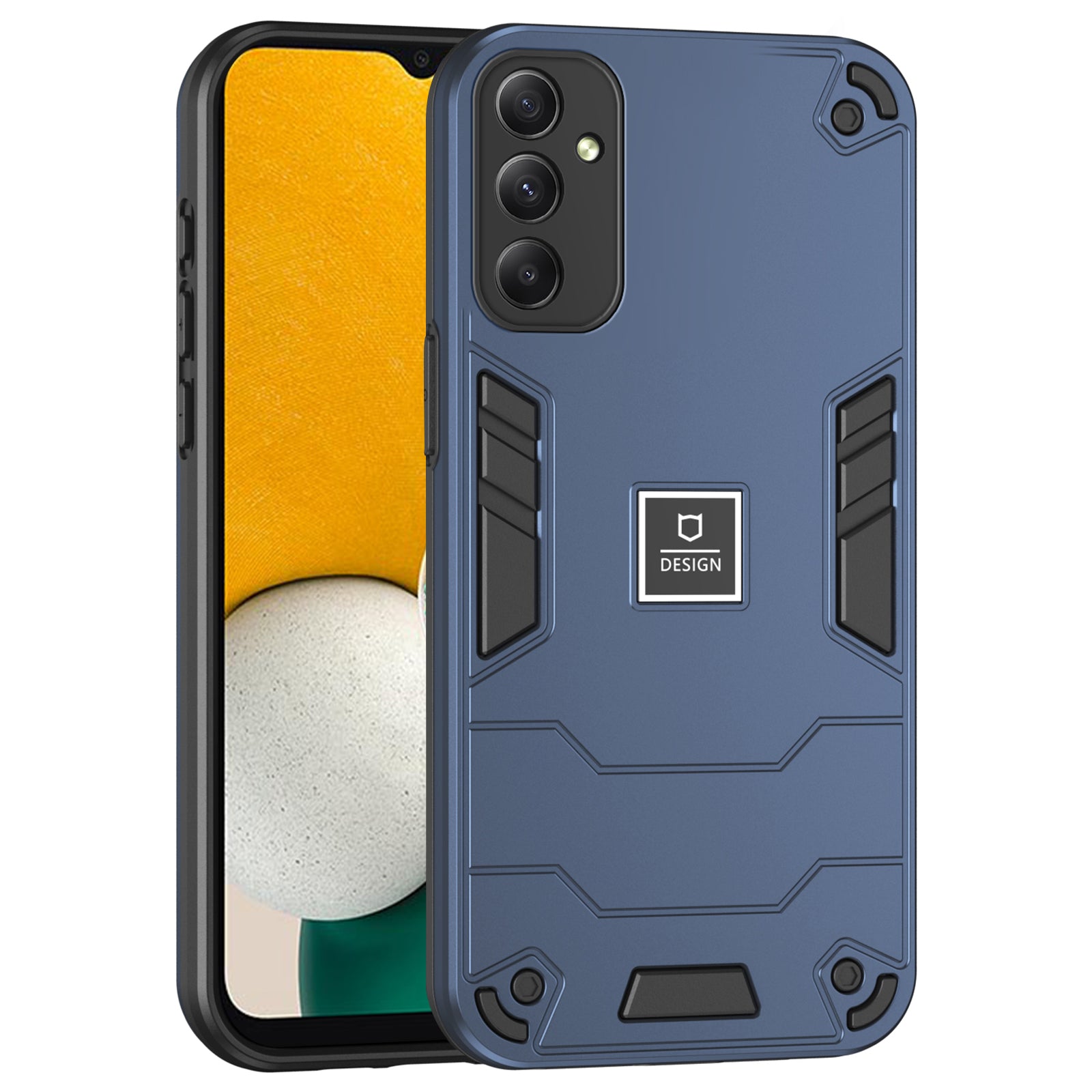 For Samsung Galaxy A13 5G / A04s 4G (164.7 x 76.7 x 9.1 mm) / M13 5G Case TPU+PC Shockproof Tough Shell - Navy Blue