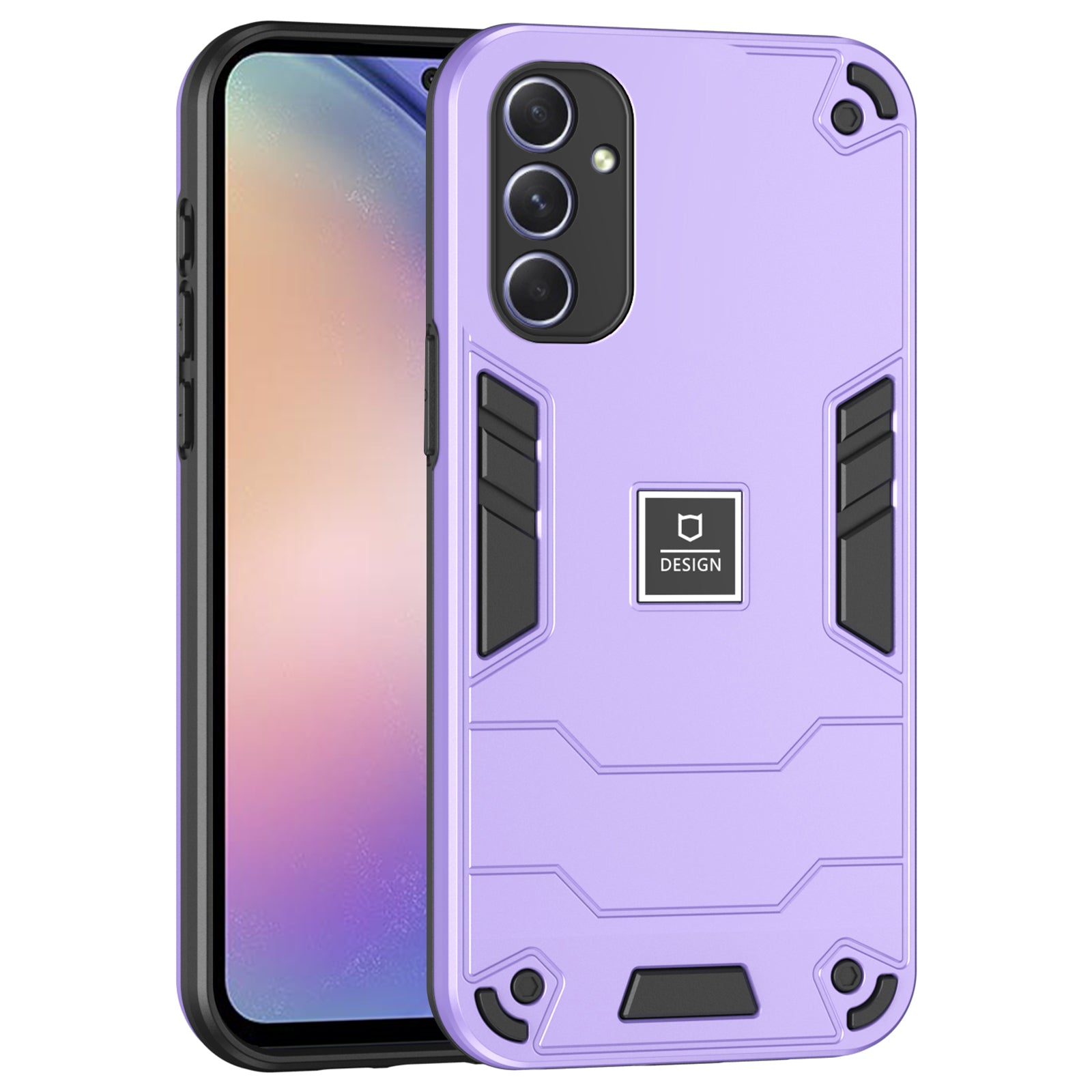 For Samsung Galaxy A54 5G Phone Cover PC+TPU Scratch Resistant Rugged Case - Purple