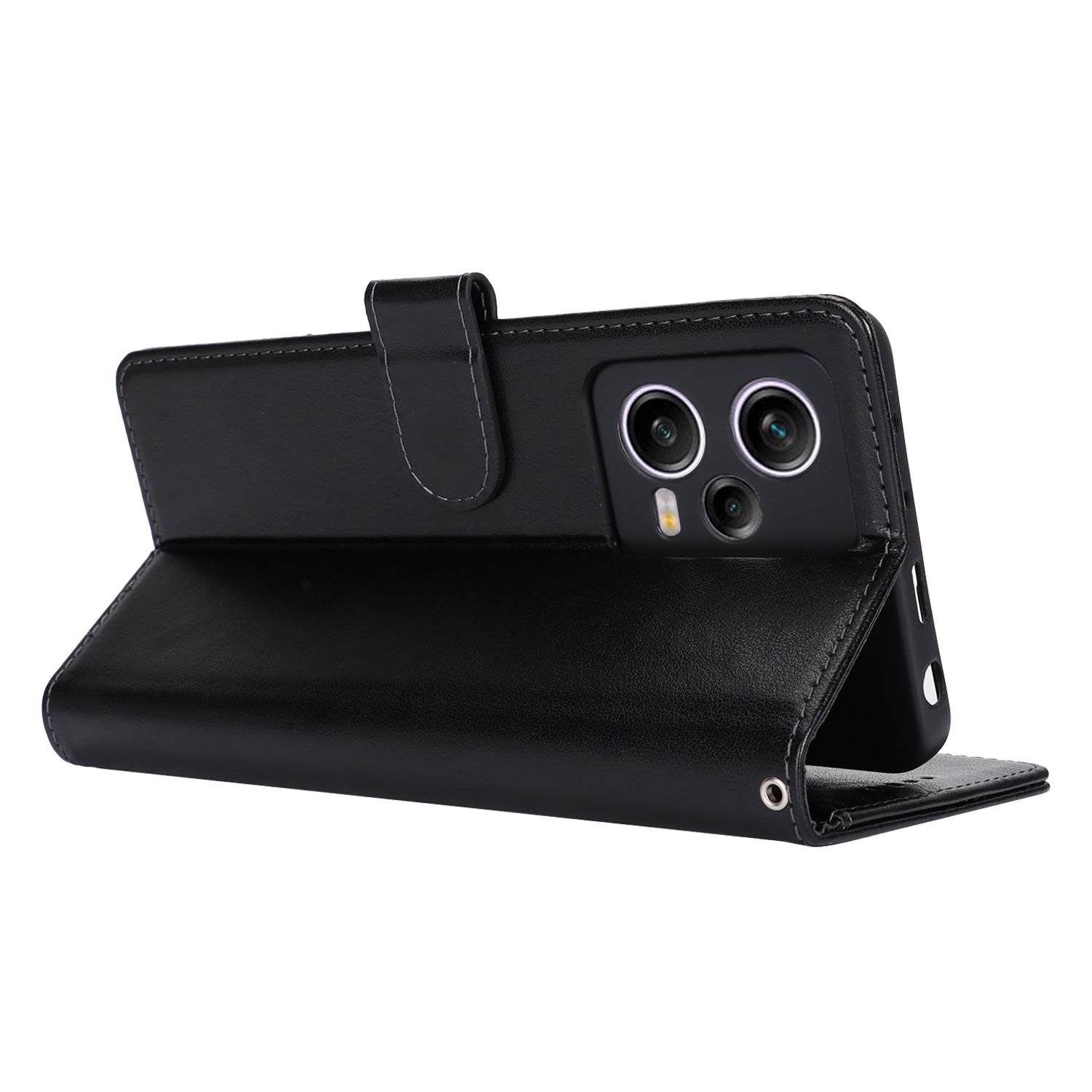 For Xiaomi Redmi Note 12 Pro 5G / Redmi Note 12 Pro Speed 5G /  Poco X5 Pro 5G Cover R61 Texture Leather Stand Case - Black
