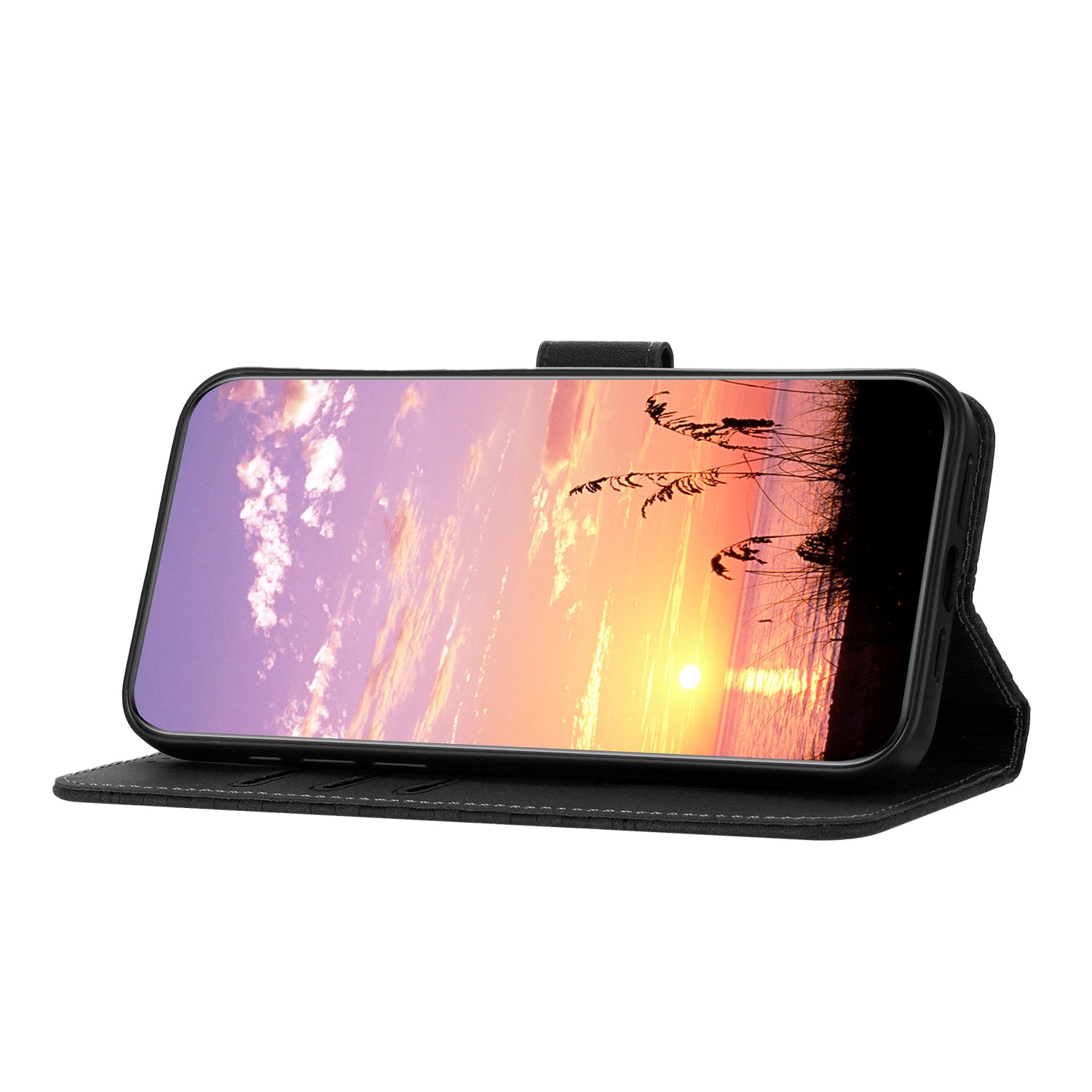 YX0060 For iPhone 14 Pro Max Leather Case Elephant Head Pattern Phone Wallet Cover - Black