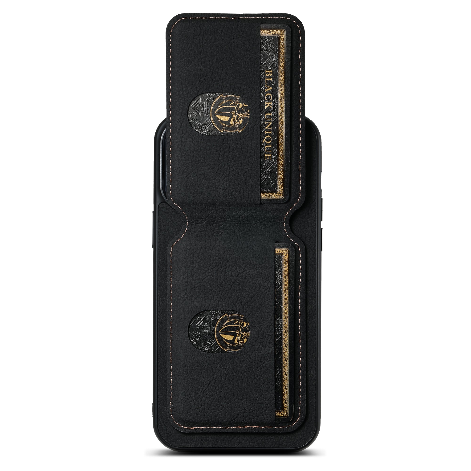 SUTENI H02 For iPhone 13 Pro 6.1 inch Magnetic Case Vertical Flip Litchi Texture Phone Guard Cover - Black