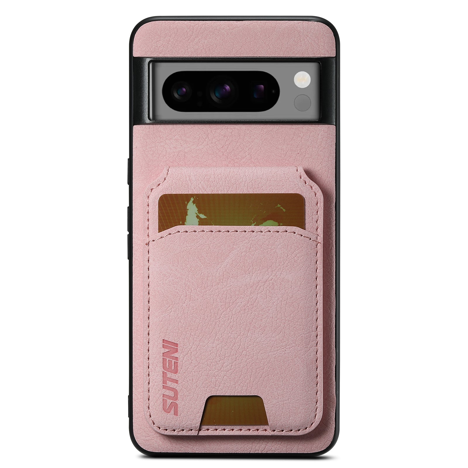 SUTENI H02 For Google Pixel 8 Pro Litchi Texture Case Vertical Flip Card Holder Protective Back Cover - Black