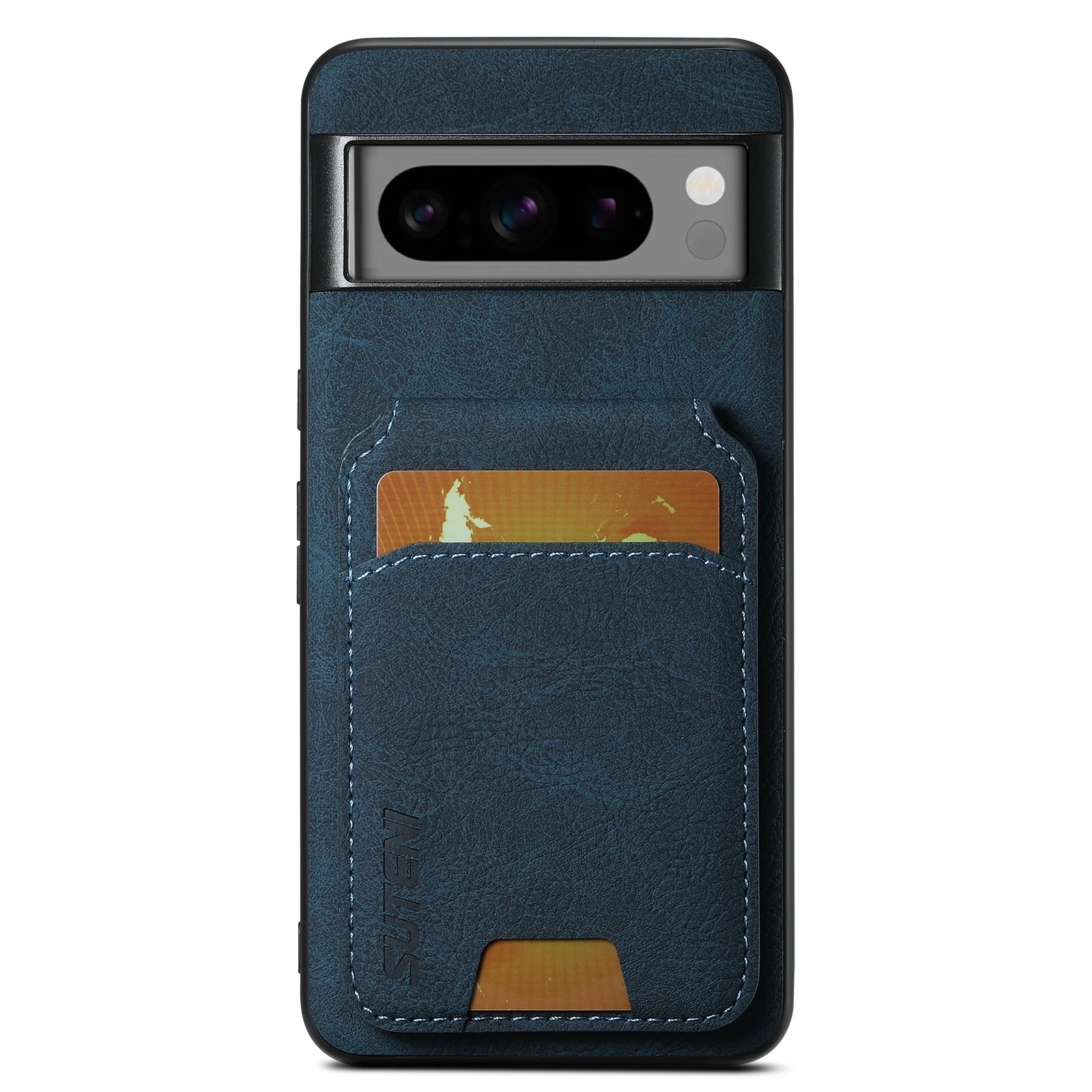 SUTENI H02 For Google Pixel 8 Pro Litchi Texture Case Vertical Flip Card Holder Protective Back Cover - Black