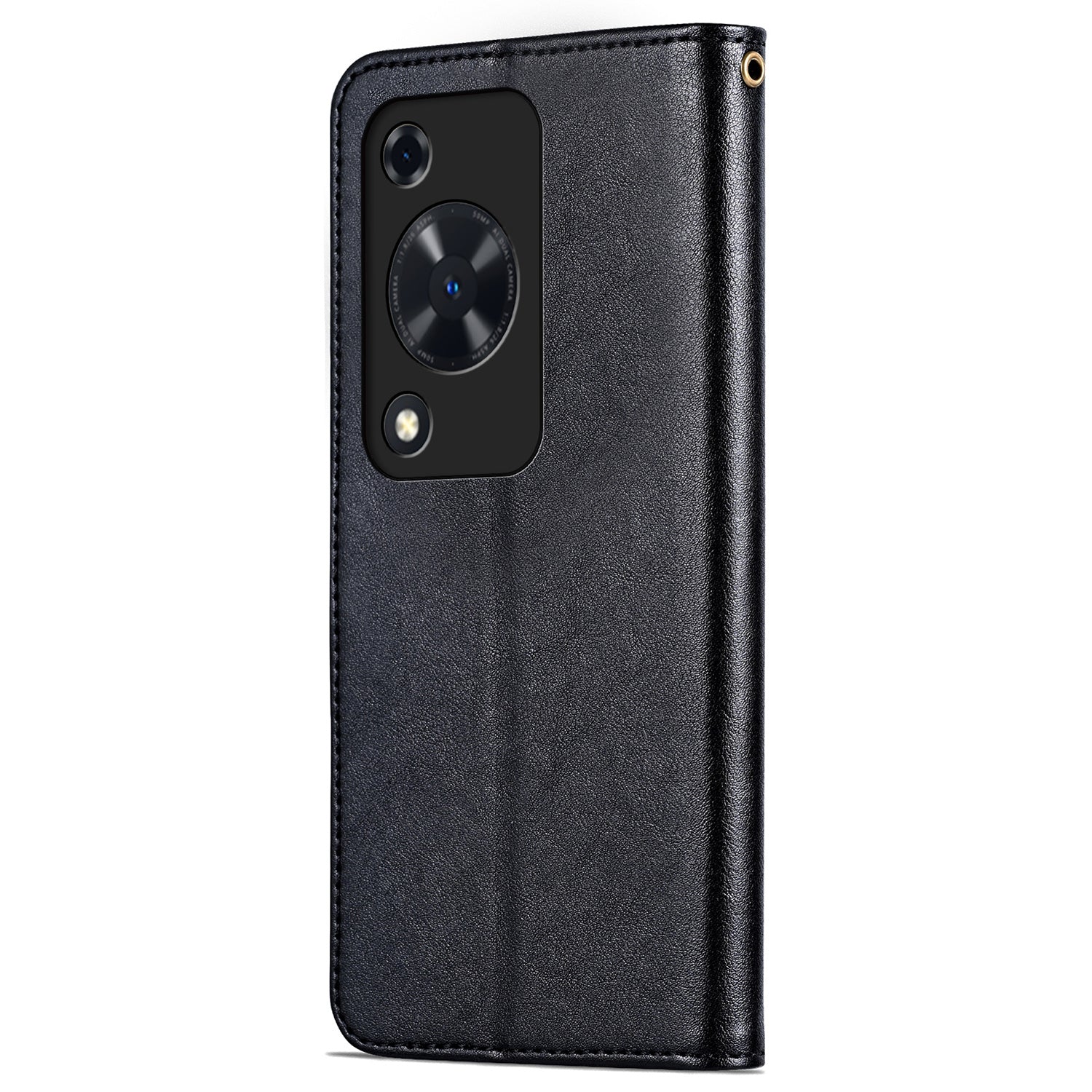 AZNS For Huawei Enjoy 70 4G / nova Y72 4G Phone Case Wallet PU Leather Flip Phone Cover - Black