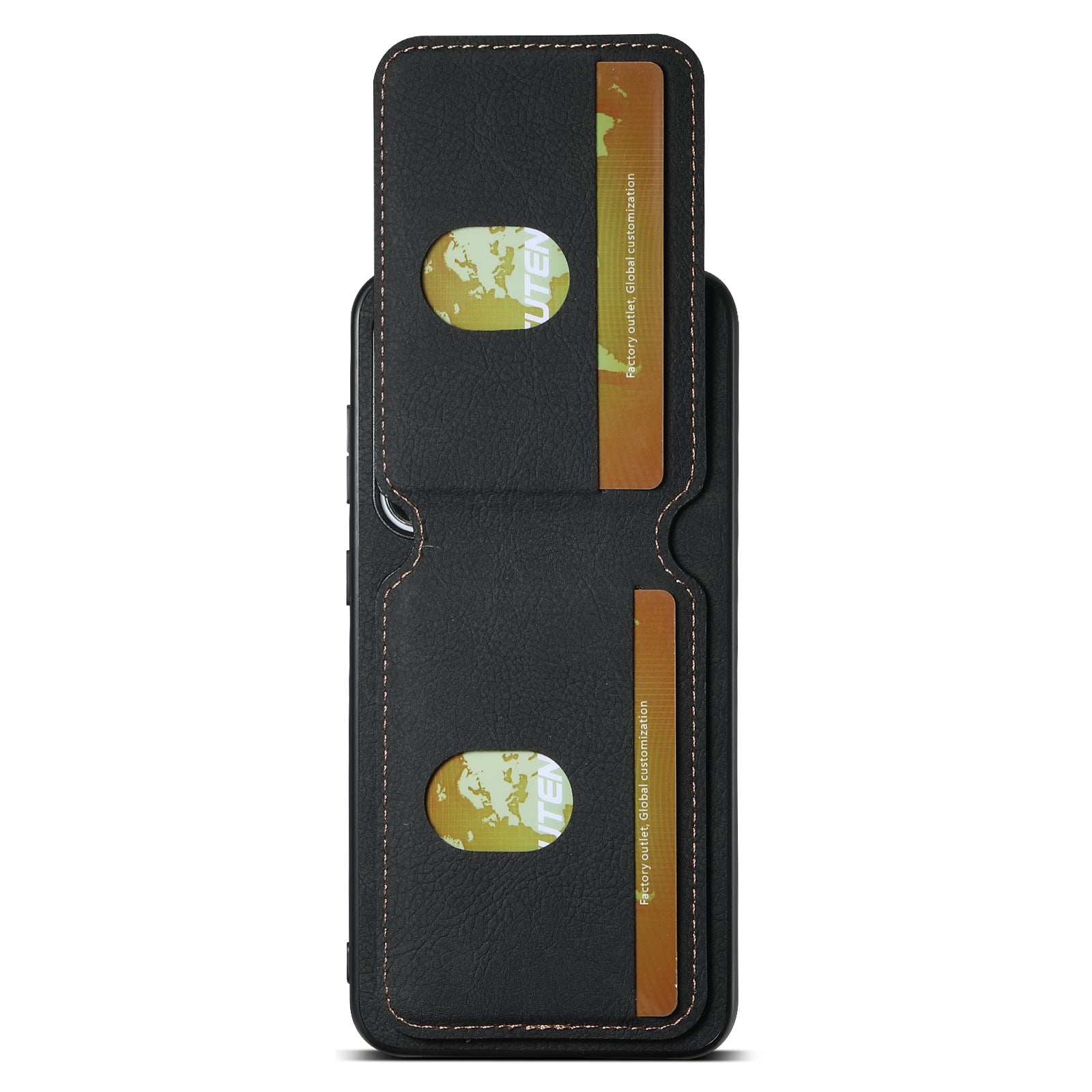 SUTENI H02 For Samsung Galaxy S23+ Phone Case Kickstand Cover Card Slots - Black