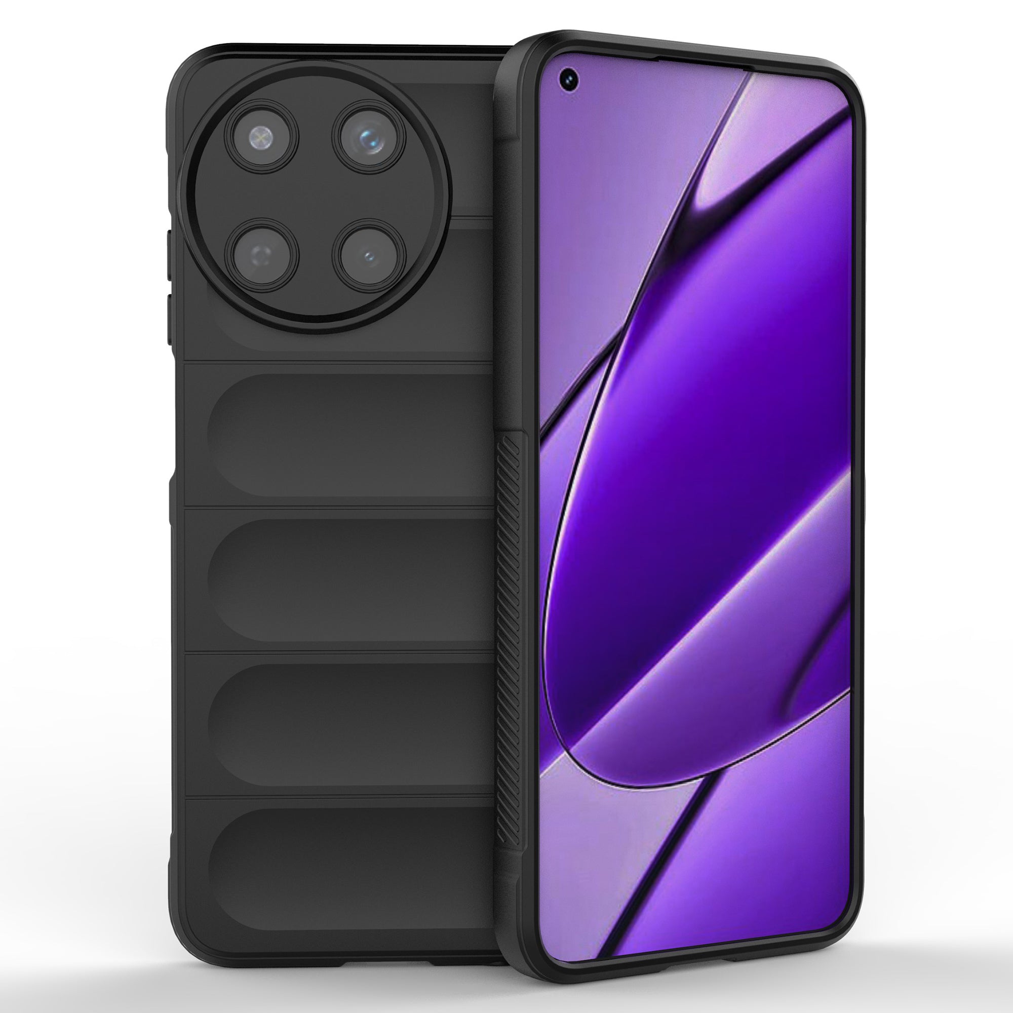 For Realme 11 4G (159.9x73.3x7.95mm) TPU Case Drop Protection Phone Cover - Black