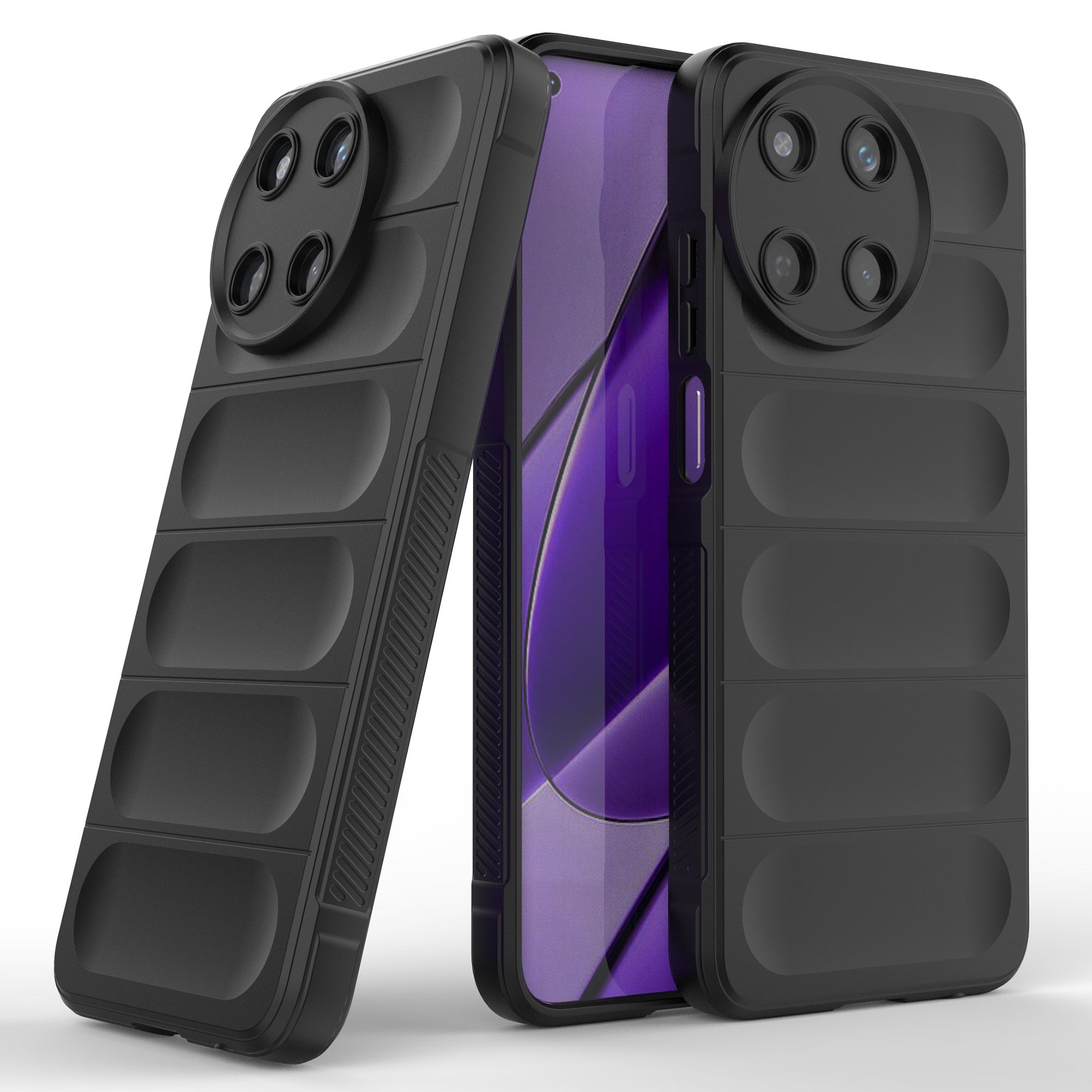 For Realme 11 4G (159.9x73.3x7.95mm) TPU Case Drop Protection Phone Cover - Black