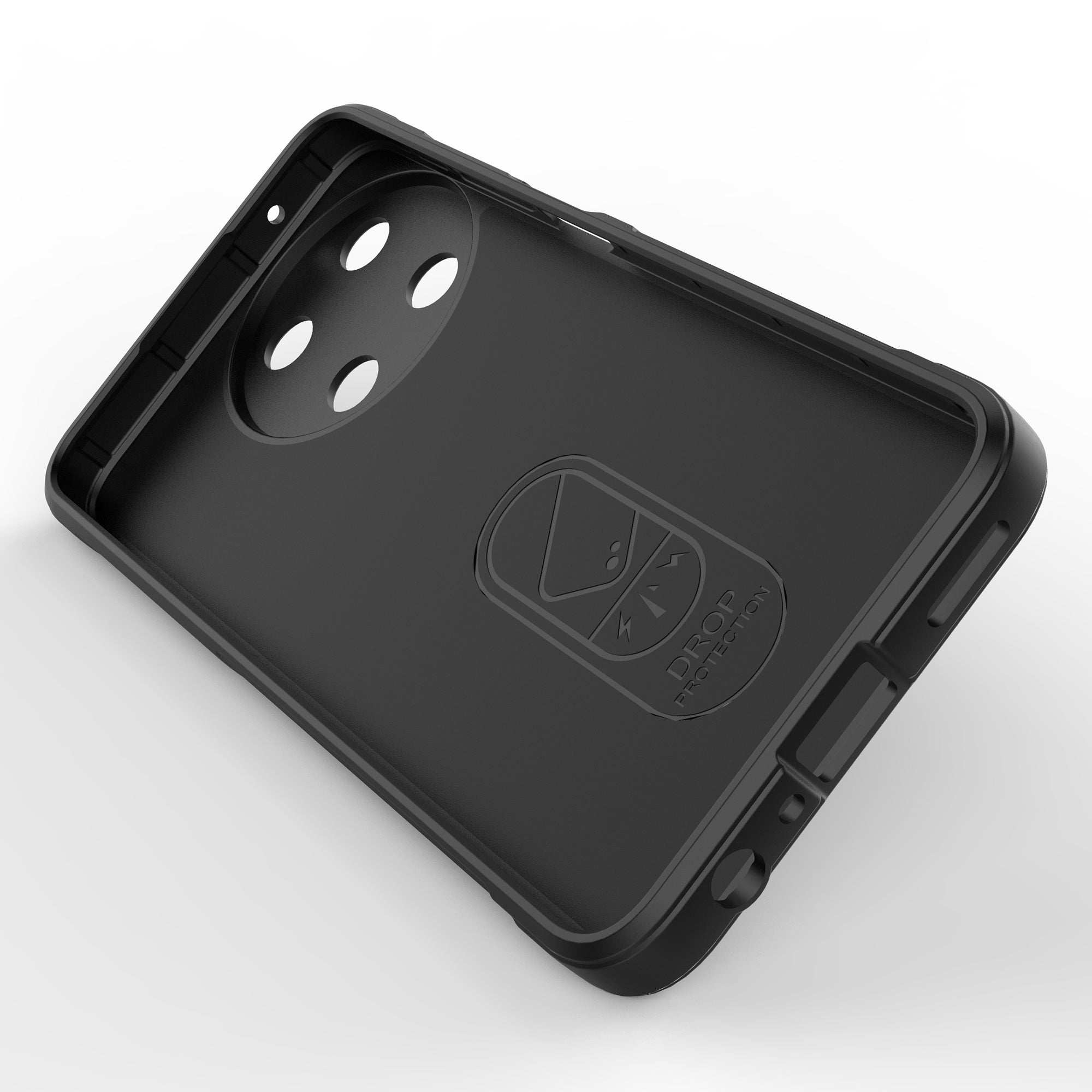 For Realme 11 4G (159.9x73.3x7.95mm) TPU Case Drop Protection Phone Cover - Black