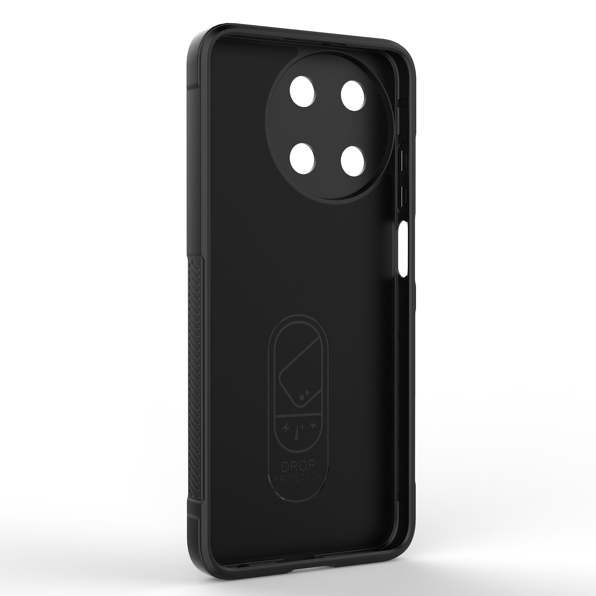 For Realme 11 4G (159.9x73.3x7.95mm) TPU Case Drop Protection Phone Cover - Black