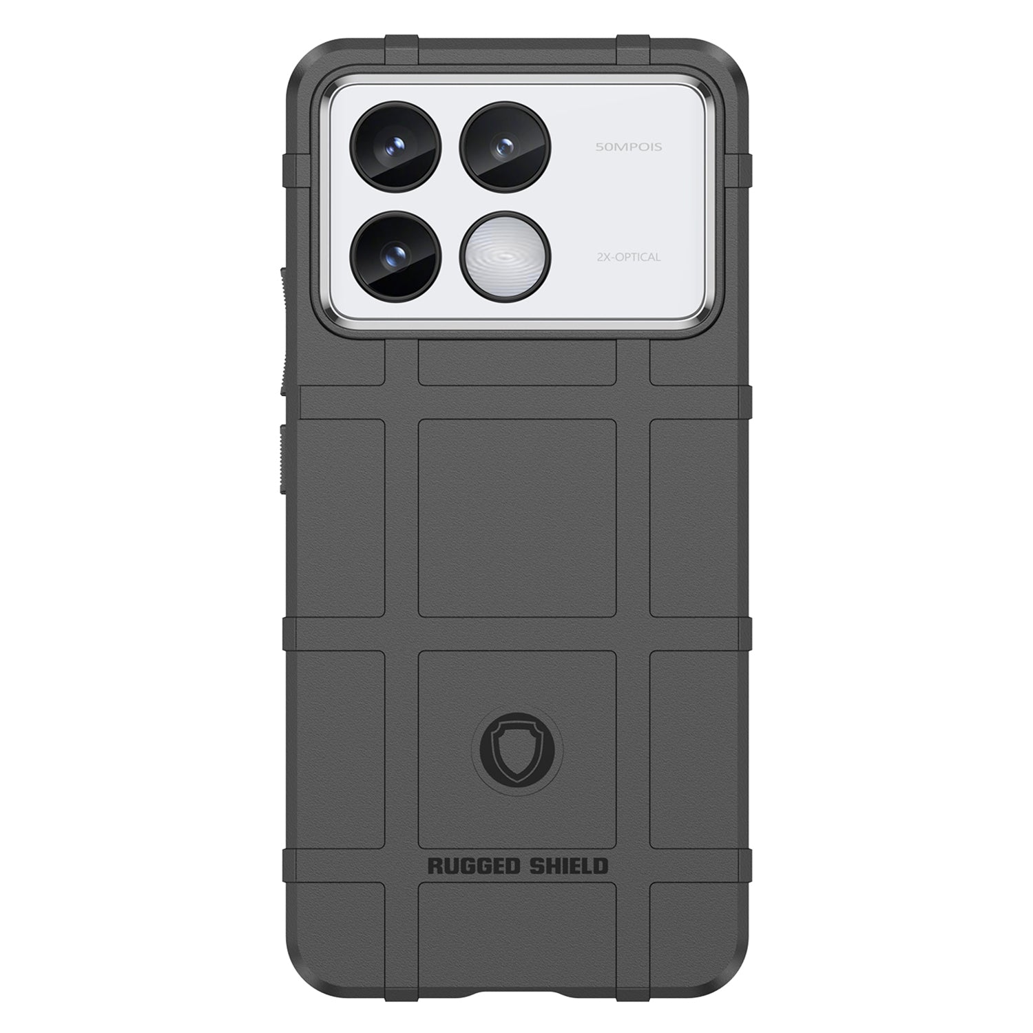 For Xiaomi Redmi K70 Pro 5G / K70 5G Case Square Grid Texture TPU Phone Cover - Black