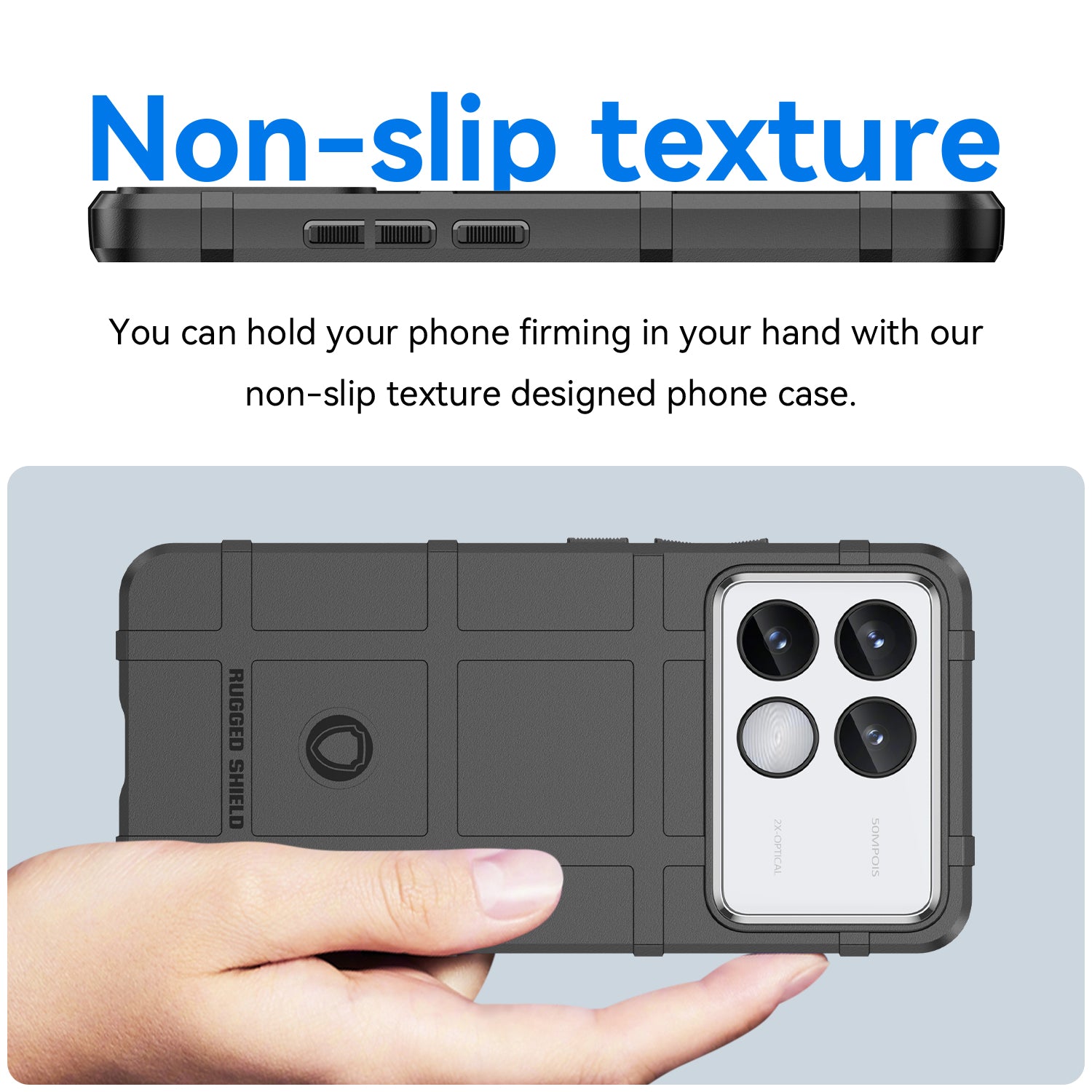 For Xiaomi Redmi K70 Pro 5G / K70 5G Case Square Grid Texture TPU Phone Cover - Black
