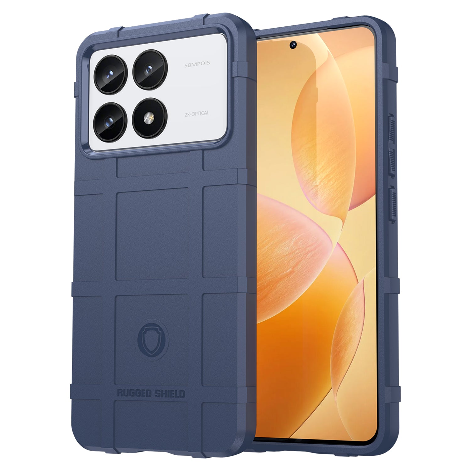For Xiaomi Redmi K70 Pro 5G / K70 5G Case Square Grid Texture TPU Phone Cover - Black
