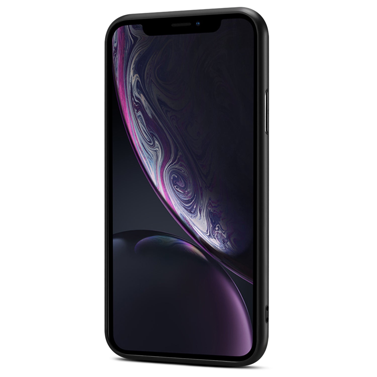 For iPhone XS 5.8 inch / X Back Case PC+TPU+PU Leather Calf Texture Smartphone Cover - Black