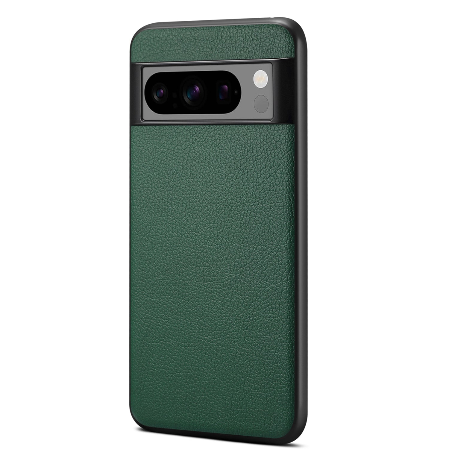 For Google Pixel 8 Pro Case Anti-fall PC+TPU+PU Leather Calf Texture Mobile Phone Protector - Black