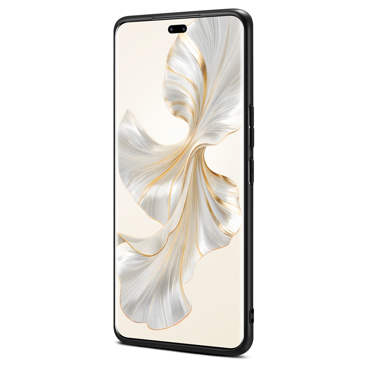 For Honor 100 Pro 5G Case Drop-proof PC+TPU+PU Leather Calf Texture Phone Back Protector - Black