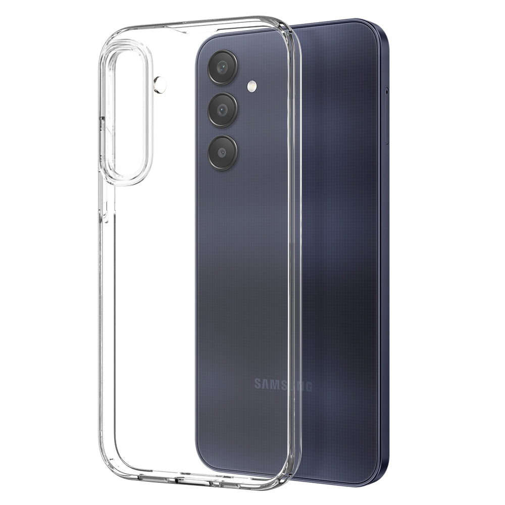 NORTHJO For Samsung Galaxy A25 5G (Global) (161.0 x 76.5 x 8.3mm) Clear Phone Case TPU Cover with Tempered Glass Film - Transparent