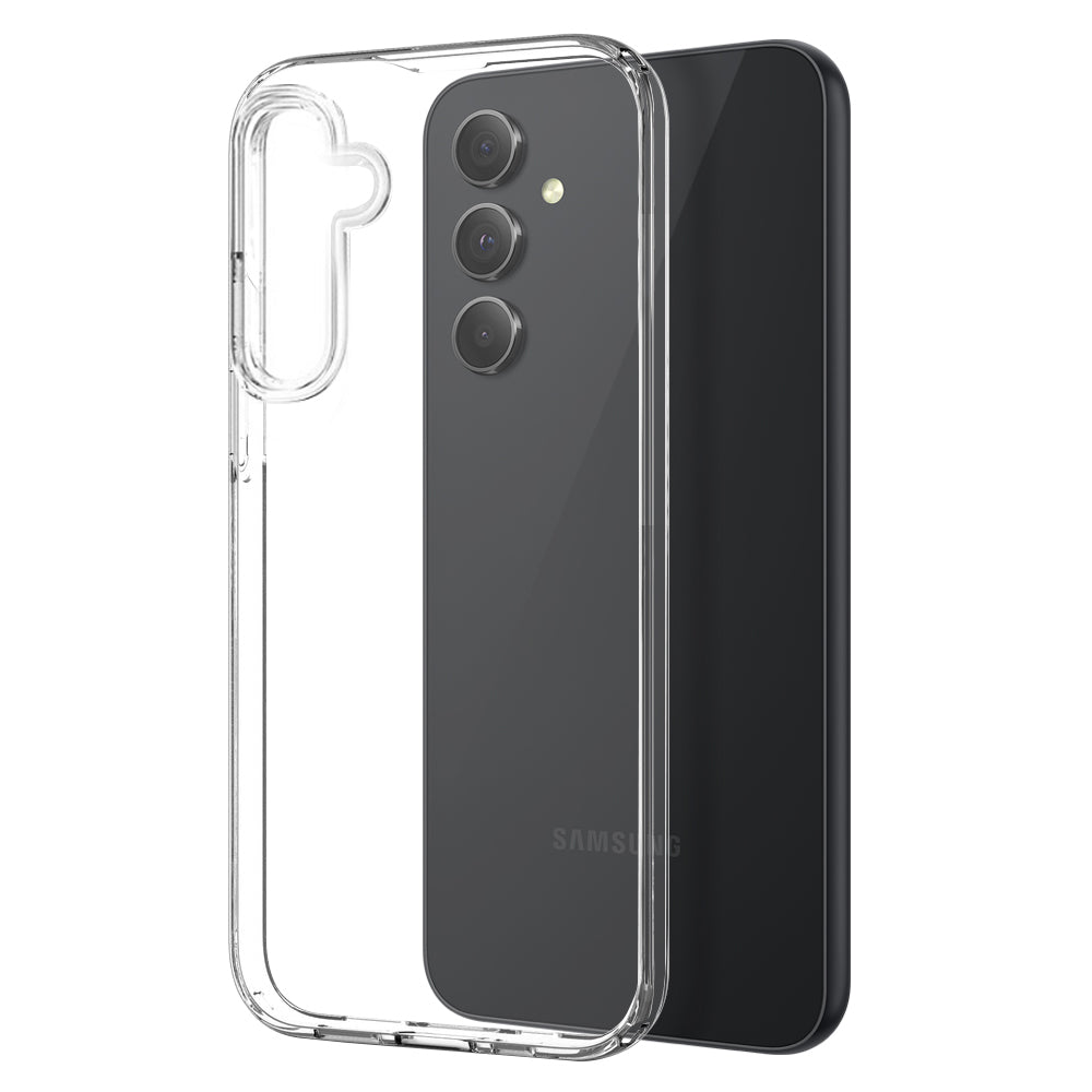 NORTHJO For Samsung Galaxy A35 5G Clear TPU Phone Case with Tempered Glass Film - Transparent