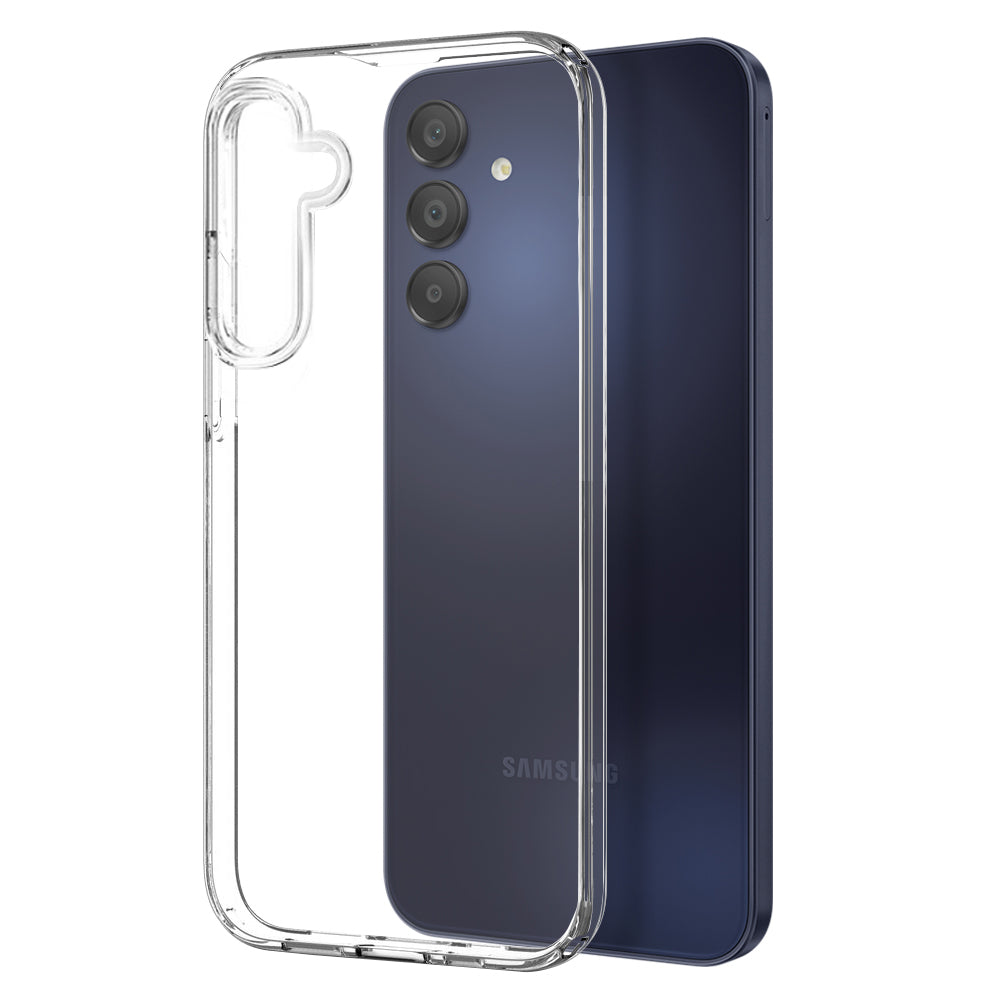 NORTHJO For Samsung Galaxy A15 5G / 4G Soft TPU Case with Tempered Glass Screen Protector - Transparent