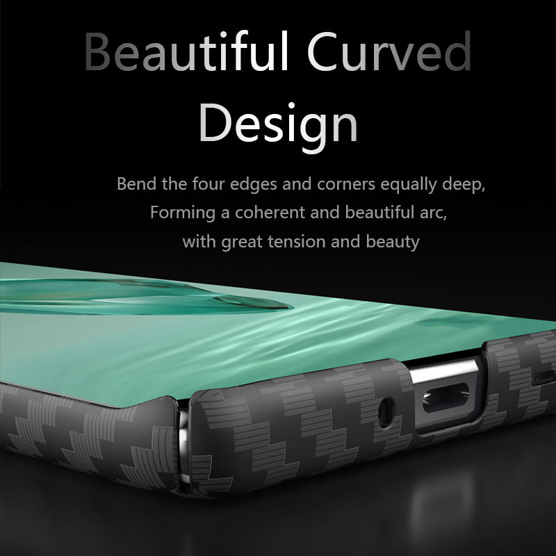 For OnePlus 12 5G Case Carbon Fiber Texture Hard PC Anti-fingerprint Phone Protective Cover - Black