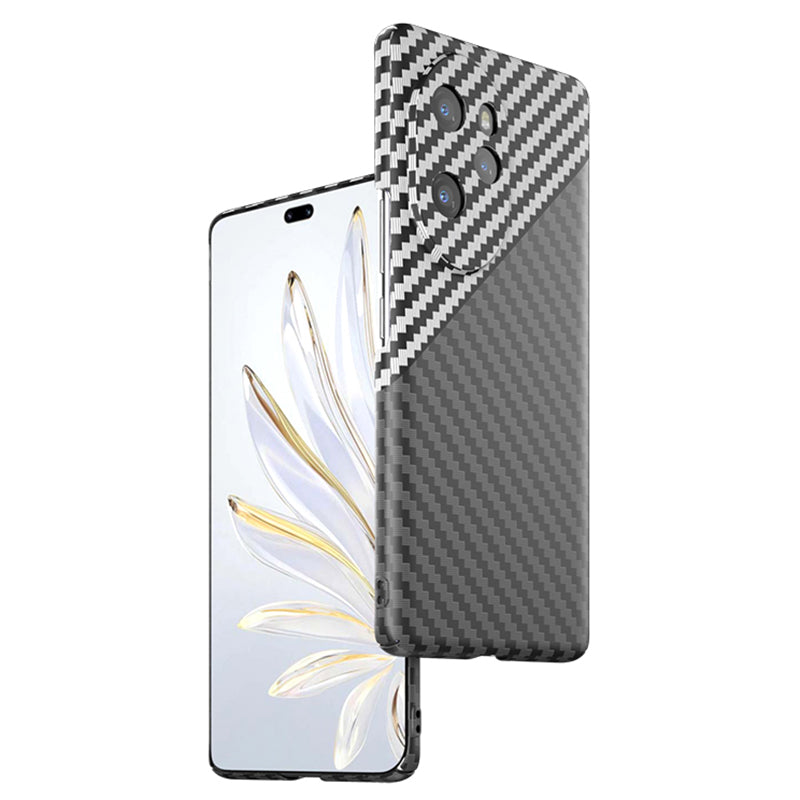 For Honor 100 Pro 5G Cell Phone Case Splicing Color Scratch-resistant Hard PC Back Shell - Black