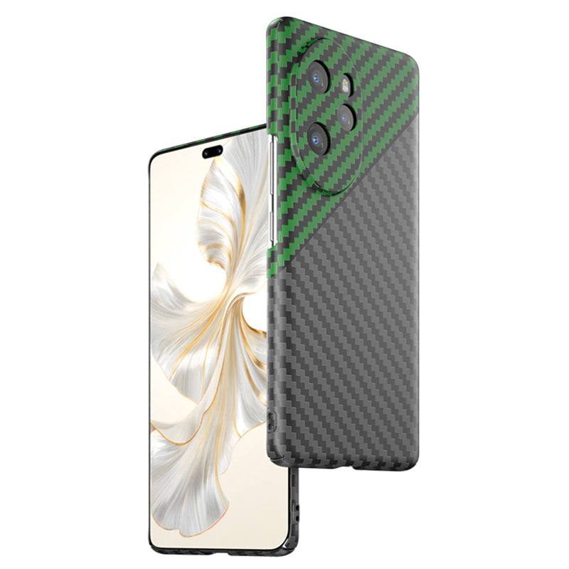 For Honor 100 Pro 5G Cell Phone Case Splicing Color Scratch-resistant Hard PC Back Shell - Black