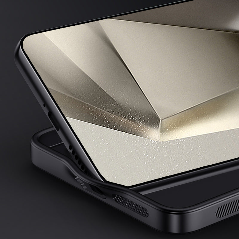 For Samsung Galaxy S24 Ultra Cell Phone Case Wood Grain Anti-drop Back Cover - Black