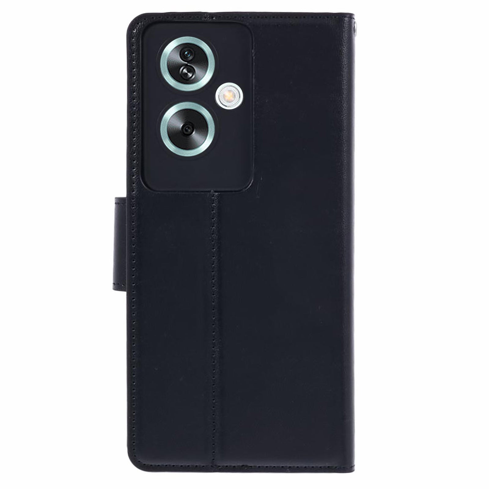 HANMAN Mill Series Phone Cover for Oppo A79 5G / A2 5G Case PU Leather Wallet Phone Stand Shell - Black
