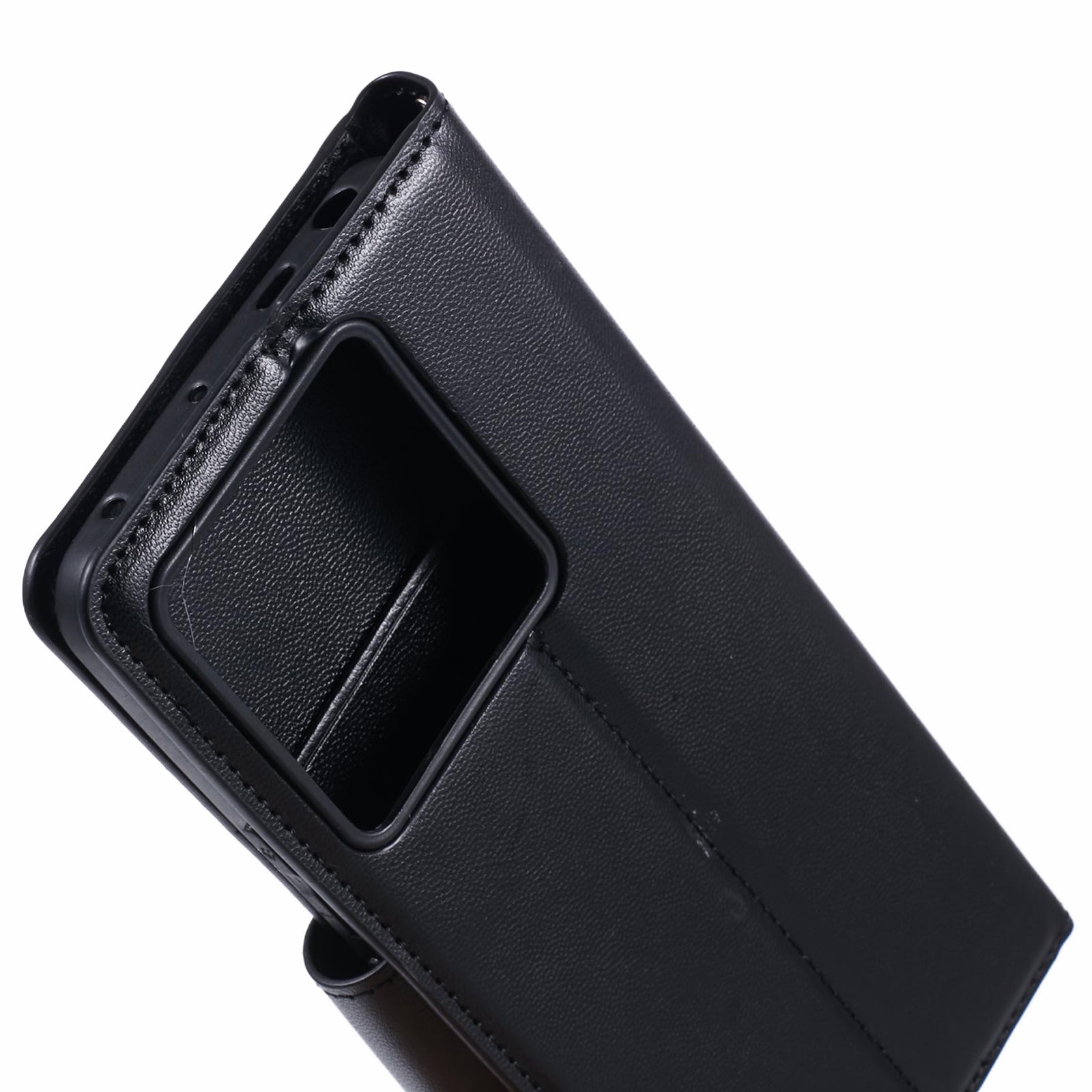 HANMAN Mill Series for Xiaomi Redmi Note 13 Pro 5G / Poco X6 5G Case PU Leather Phone Cover Wallet - Black