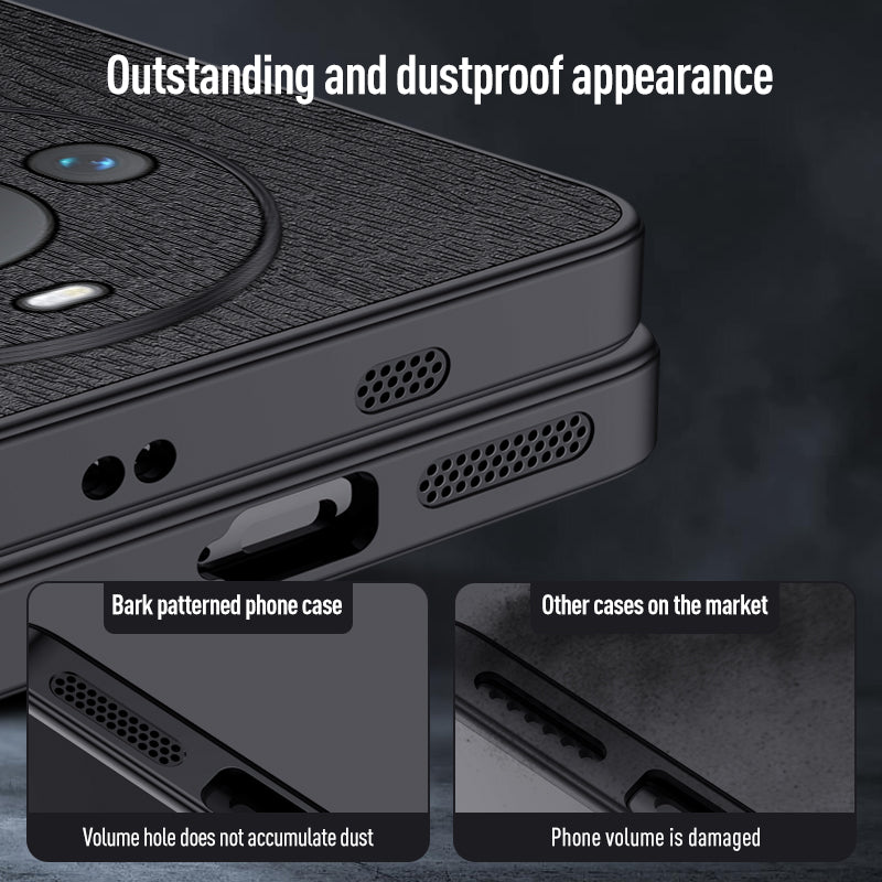 Back Cover for Huawei Mate 60 Pro , Wood Grain PU+PC+TPU Cell Phone Case - Black