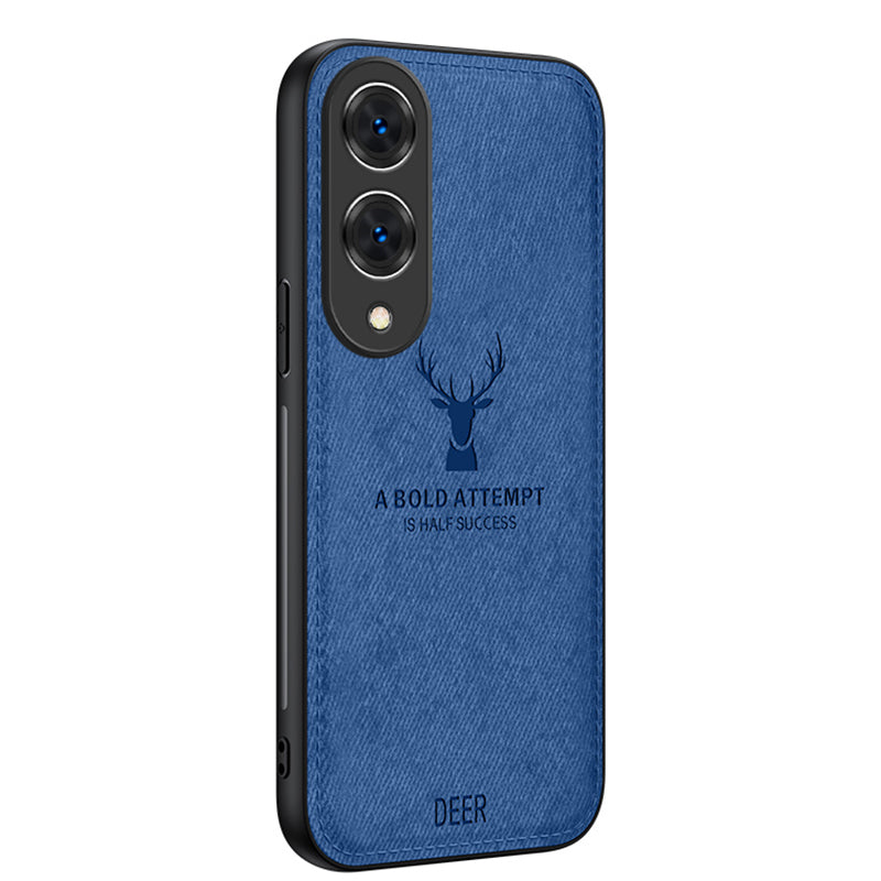 For vivo Y17s 4G Phone Case Soft Texture Deer Pattern Cover - Black