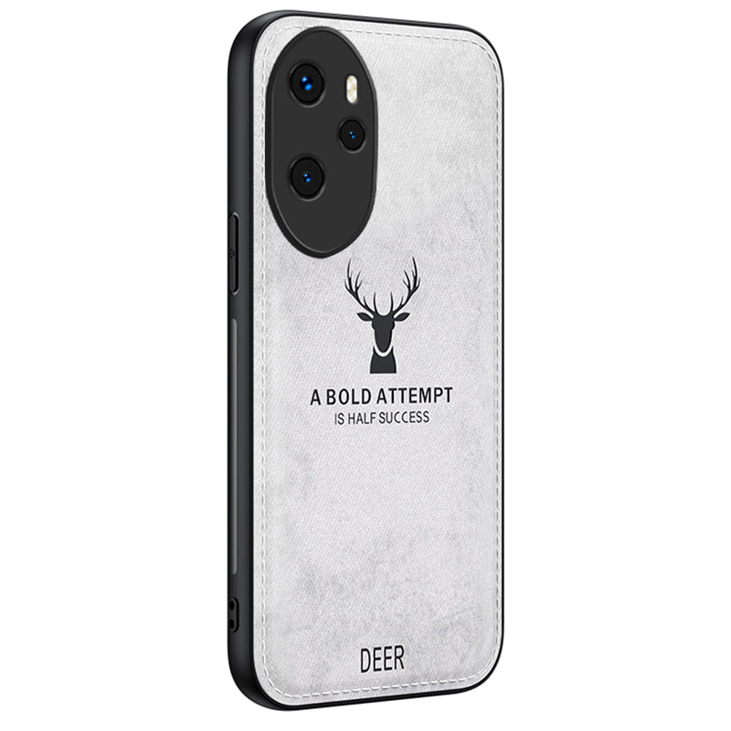 For Honor 100 Pro 5G Deer Pattern Phone Case Cushion Shockproof Anti-Scratch Protective - Black