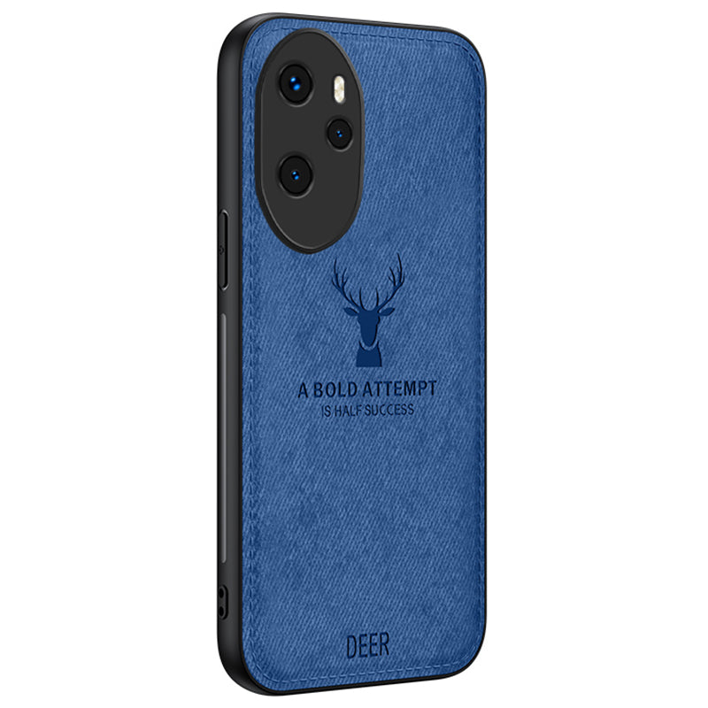 For Honor 100 Pro 5G Deer Pattern Phone Case Cushion Shockproof Anti-Scratch Protective - Black