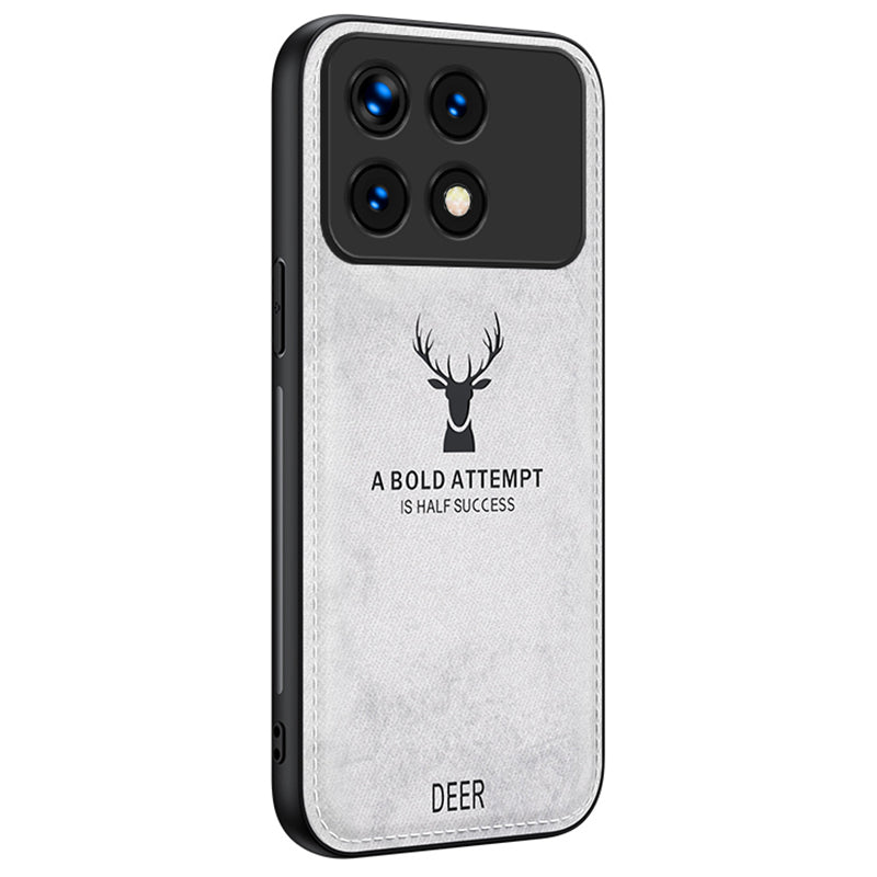 For Xiaomi Redmi K70E 5G / Poco X6 Pro 5G Protective Cover Deer Pattern Drop Proof Protection Phone Case - Black