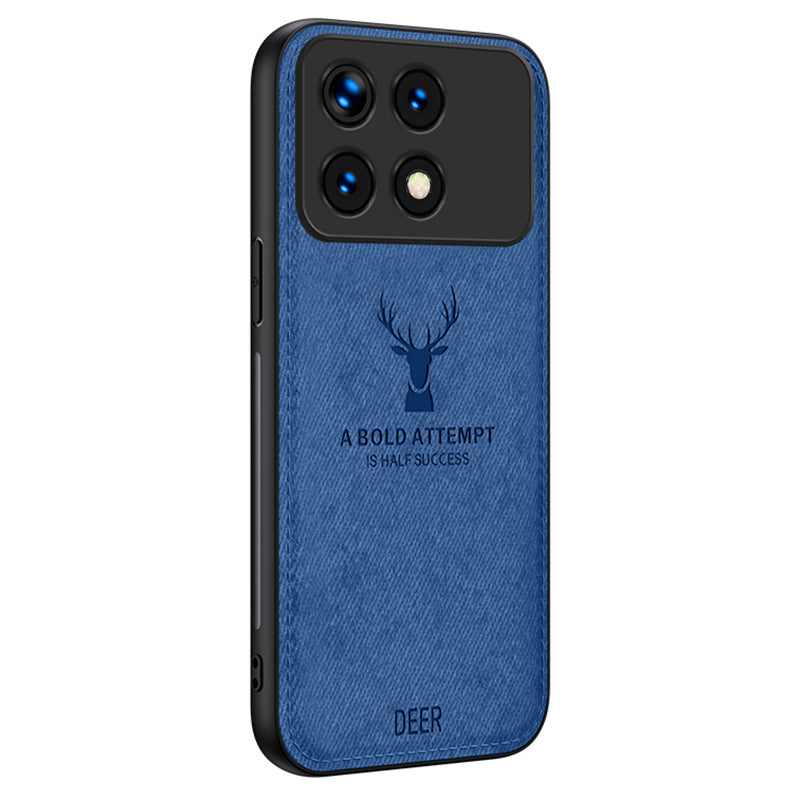 For Xiaomi Redmi K70E 5G / Poco X6 Pro 5G Protective Cover Deer Pattern Drop Proof Protection Phone Case - Black
