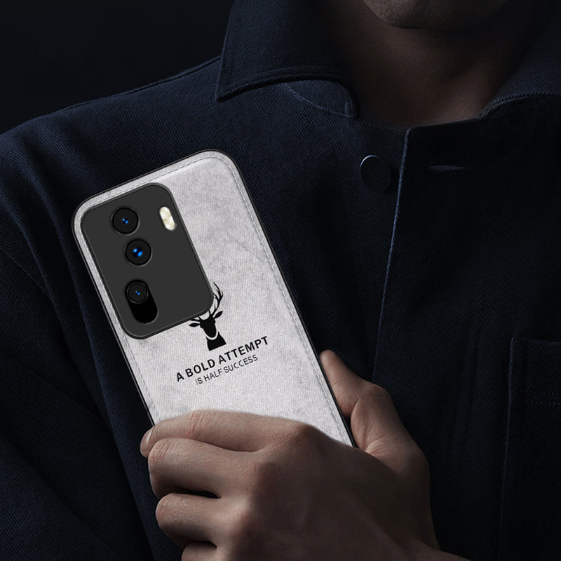 For Oppo Reno11 Pro 5G (Global) / Reno11 (China) 5G Phone Case Deer Pattern Cover Feels Good in The Hand - Black