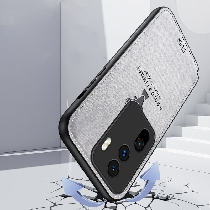 For Oppo Reno11 Pro 5G (Global) / Reno11 (China) 5G Phone Case Deer Pattern Cover Feels Good in The Hand - Black