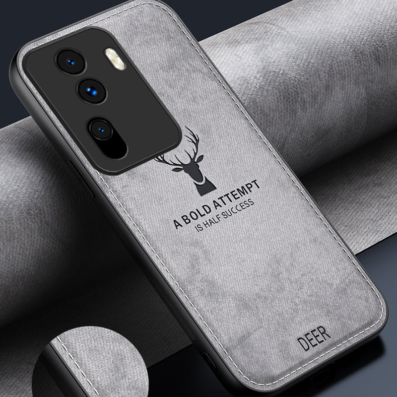 For Oppo Reno11 Pro 5G (Global) / Reno11 (China) 5G Phone Case Deer Pattern Cover Feels Good in The Hand - Black