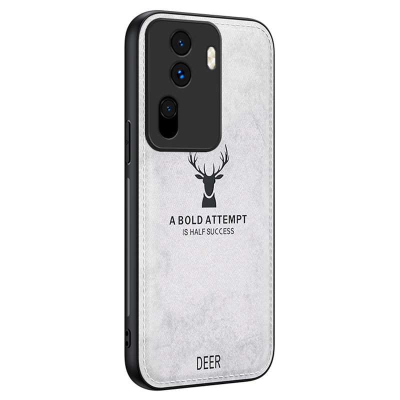 For Oppo Reno11 Pro 5G (Global) / Reno11 (China) 5G Phone Case Deer Pattern Cover Feels Good in The Hand - Black
