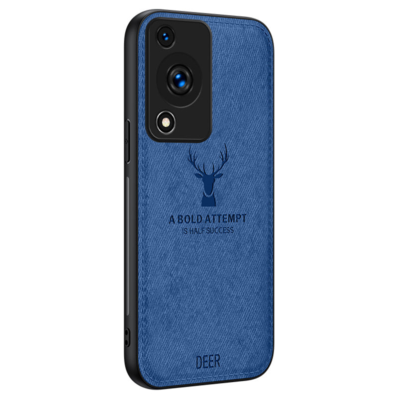 For Huawei Enjoy 70 4G / nova Y72 4G Phone Case Luxury Soft Texture Deer Pattern Cover - Black