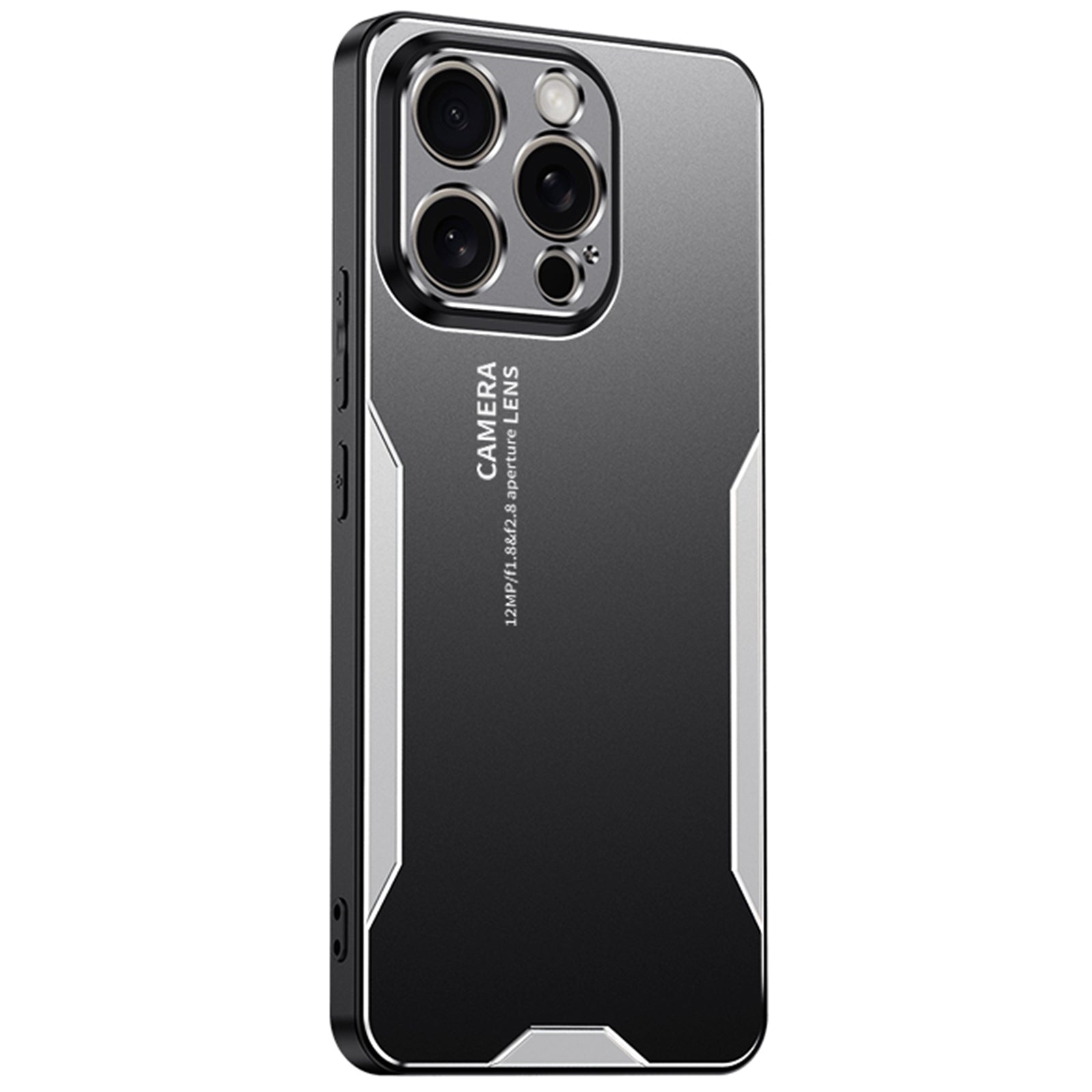 For iPhone 15 Pro Max Case Aluminium Alloy+TPU+PC Anti-scratch Phone Cover with Camera Protection - Red