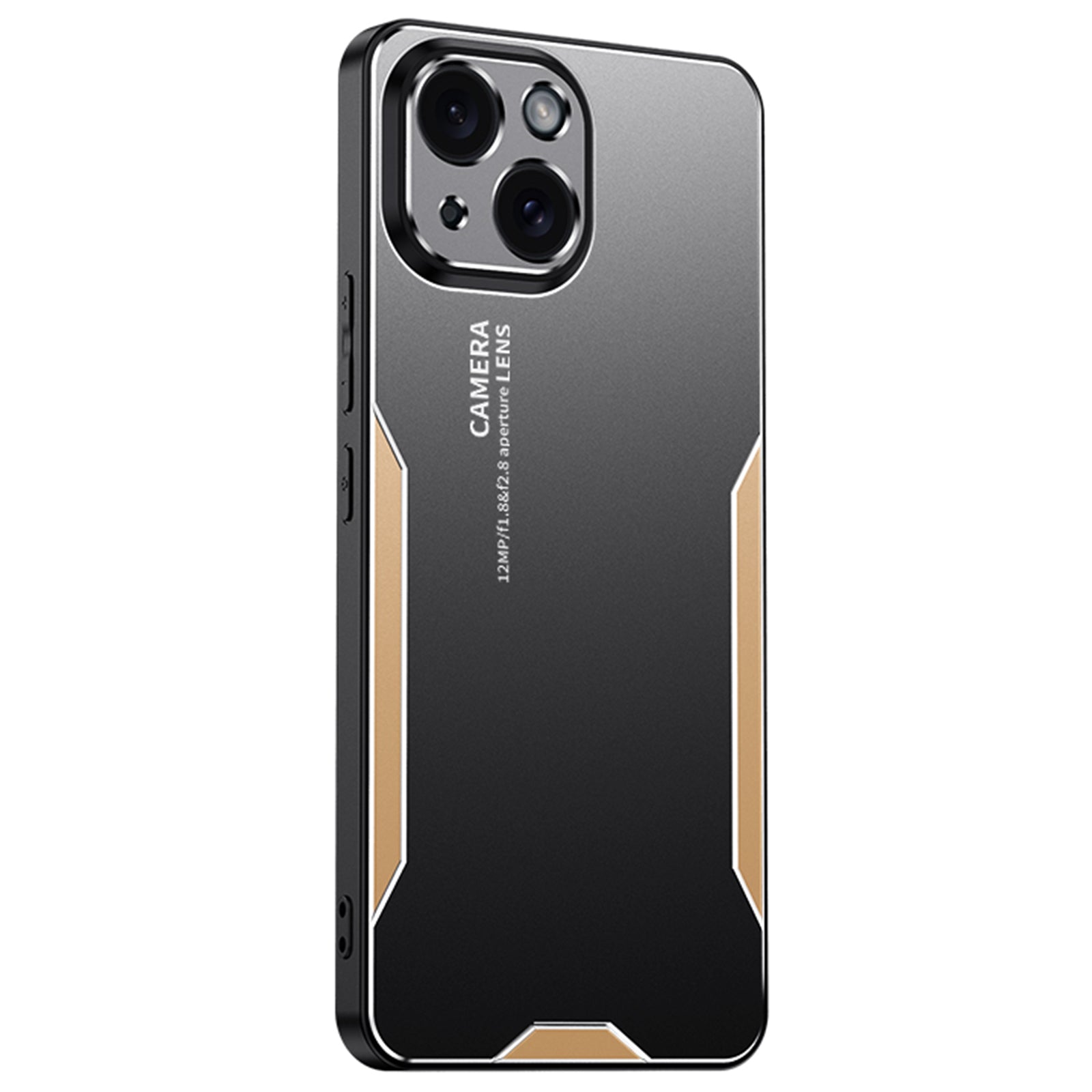 For iPhone 15 Plus Case Aluminium Alloy+TPU+PC Matte Finish Smart Phone Cover - Blue