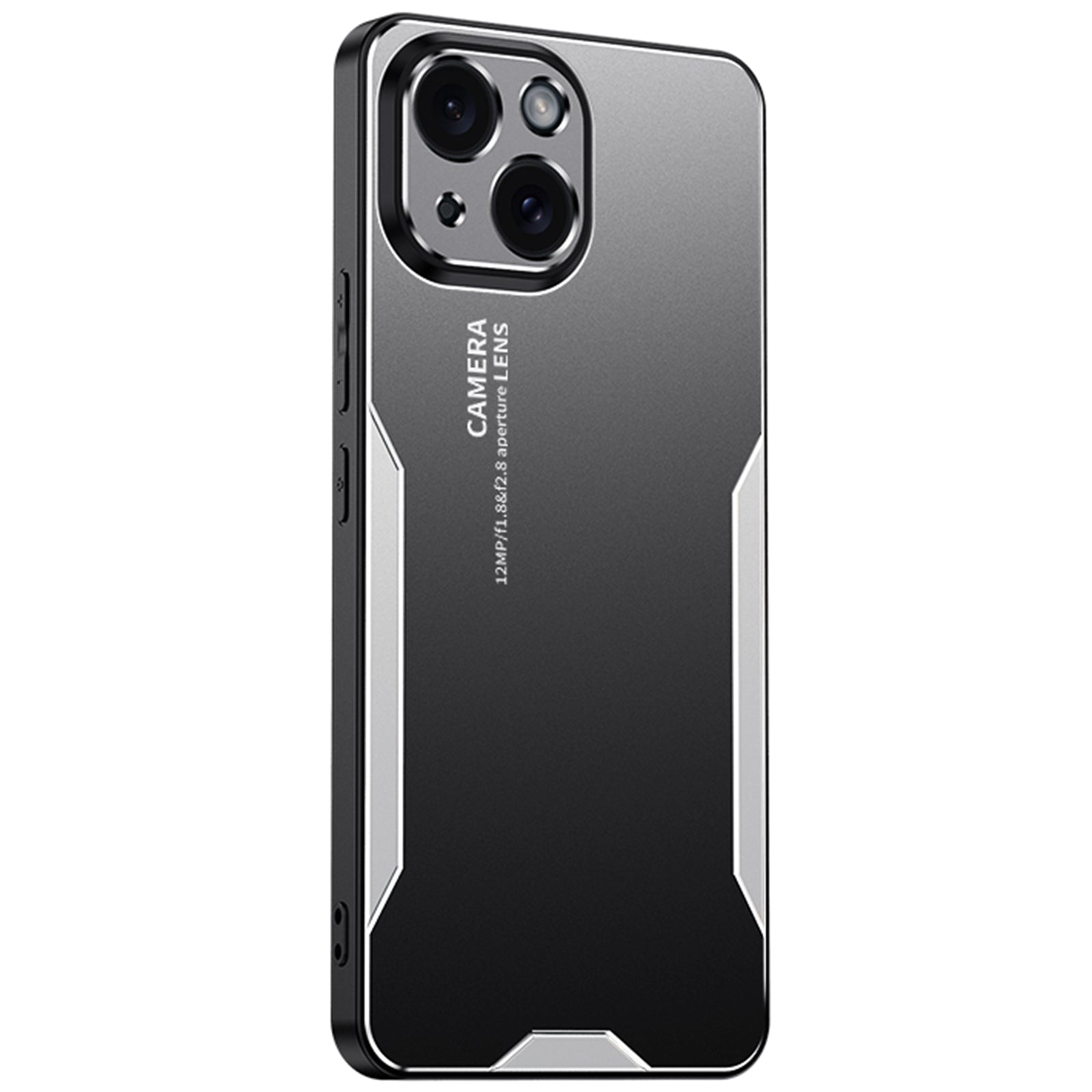 For iPhone 15 Plus Case Aluminium Alloy+TPU+PC Matte Finish Smart Phone Cover - Blue