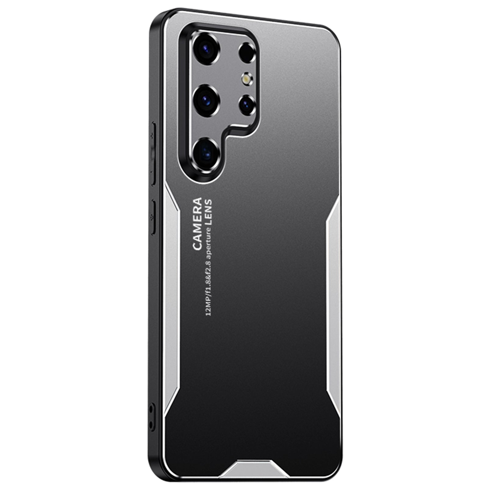 For Samsung Galaxy S24 Ultra Matte Case Scratch-proof Aluminium Alloy+TPU+PC Phone Back Shell - Silver