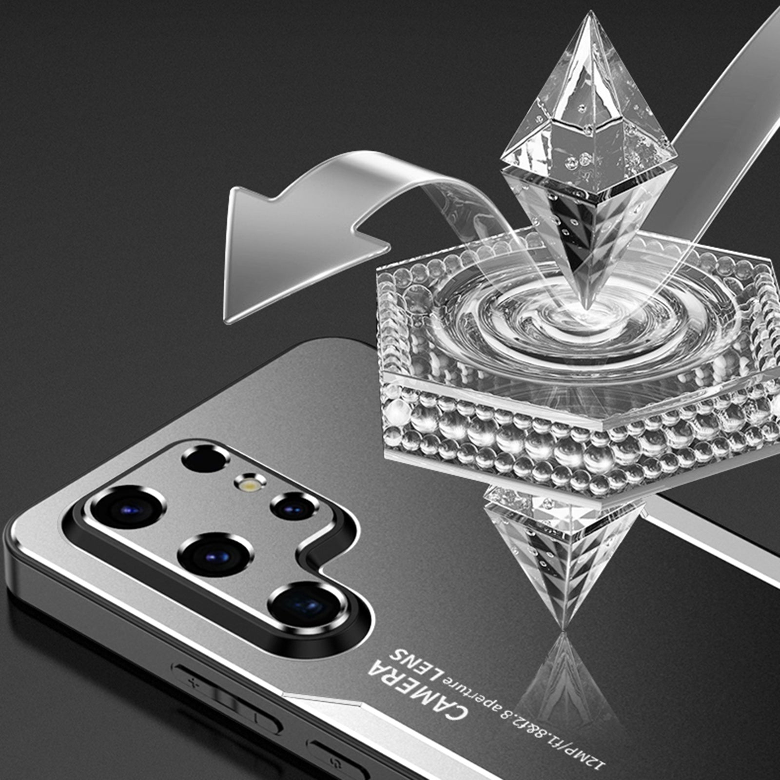 For Samsung Galaxy S24 Ultra Matte Case Scratch-proof Aluminium Alloy+TPU+PC Phone Back Shell - Silver