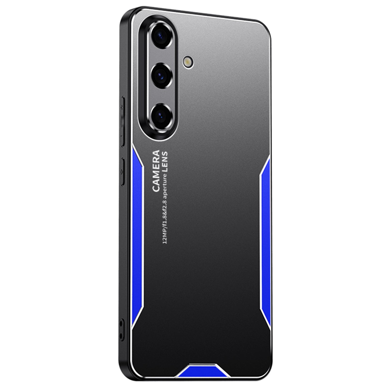 For Samsung Galaxy S24 Case Slim-Fit Aluminium Alloy+TPU+PC Phone Shell with Lens Cover - Blue