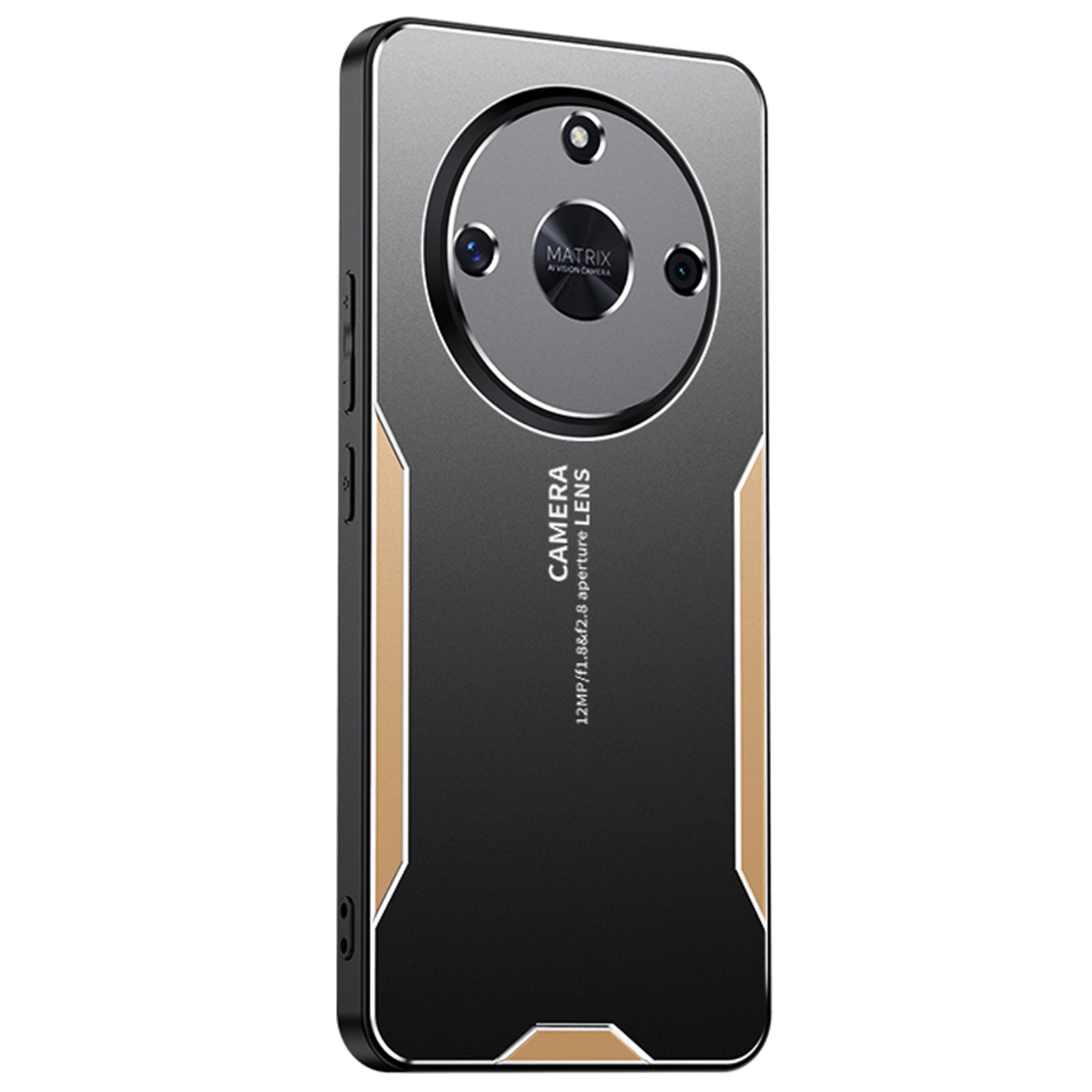 For Honor X50 5G Case Aluminium Alloy+TPU+PC Drop-proof Cover with Camera Lens Protector - Blue