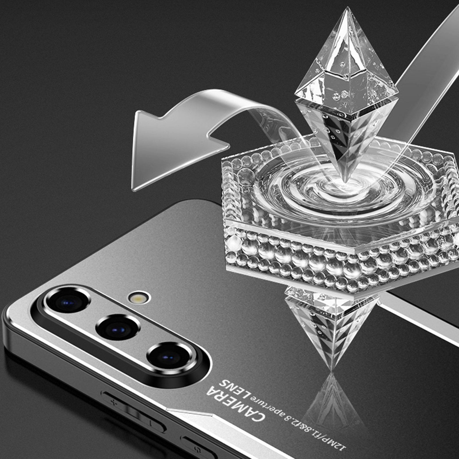 For Samsung Galaxy S24+ Phone Cover Aluminium Alloy+TPU+PC Airbag Protection Case - Silver