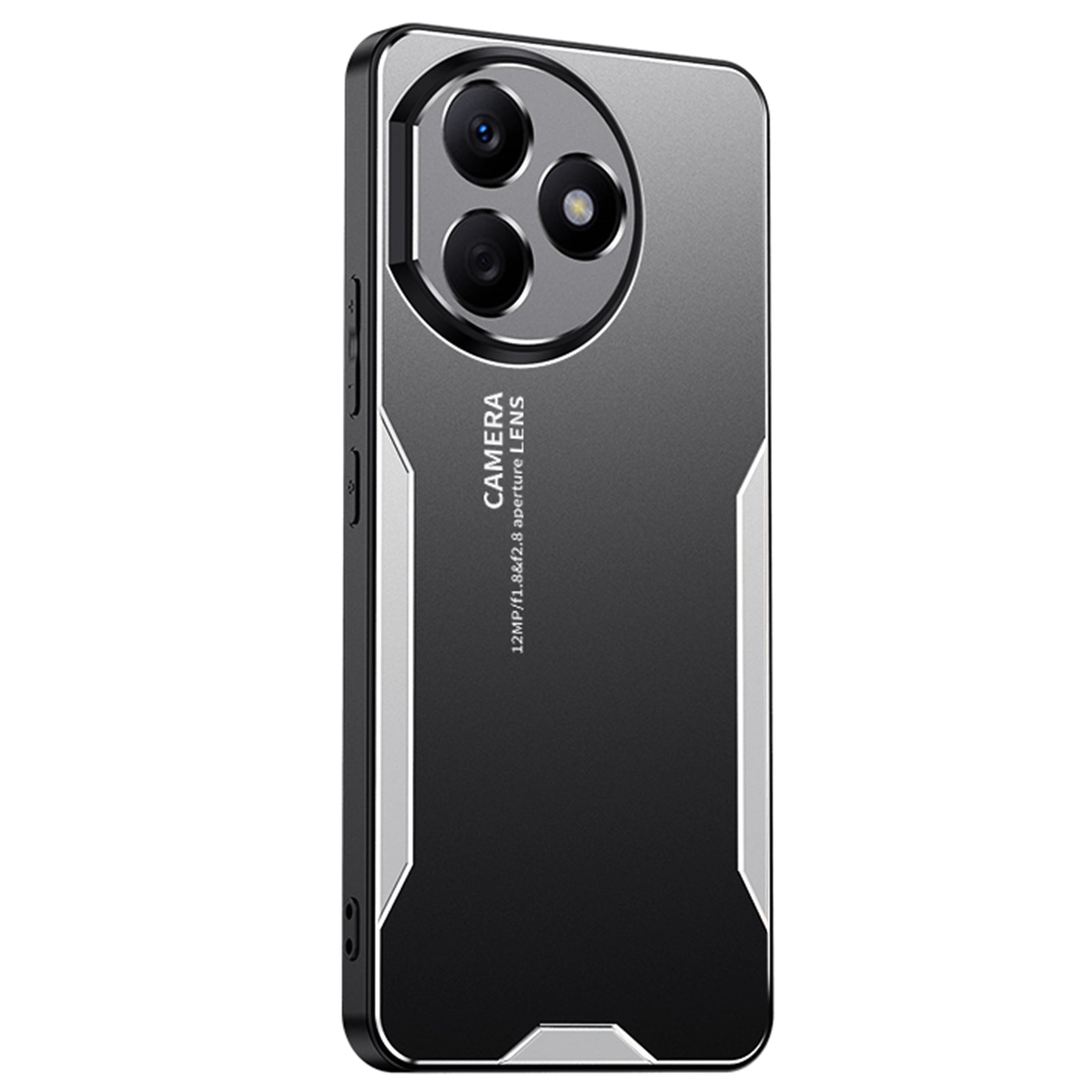 For Honor X50i+ 5G Case Matte Aluminium Alloy+TPU+PC Smartphone Cover with Camera Lens Protector - Gold