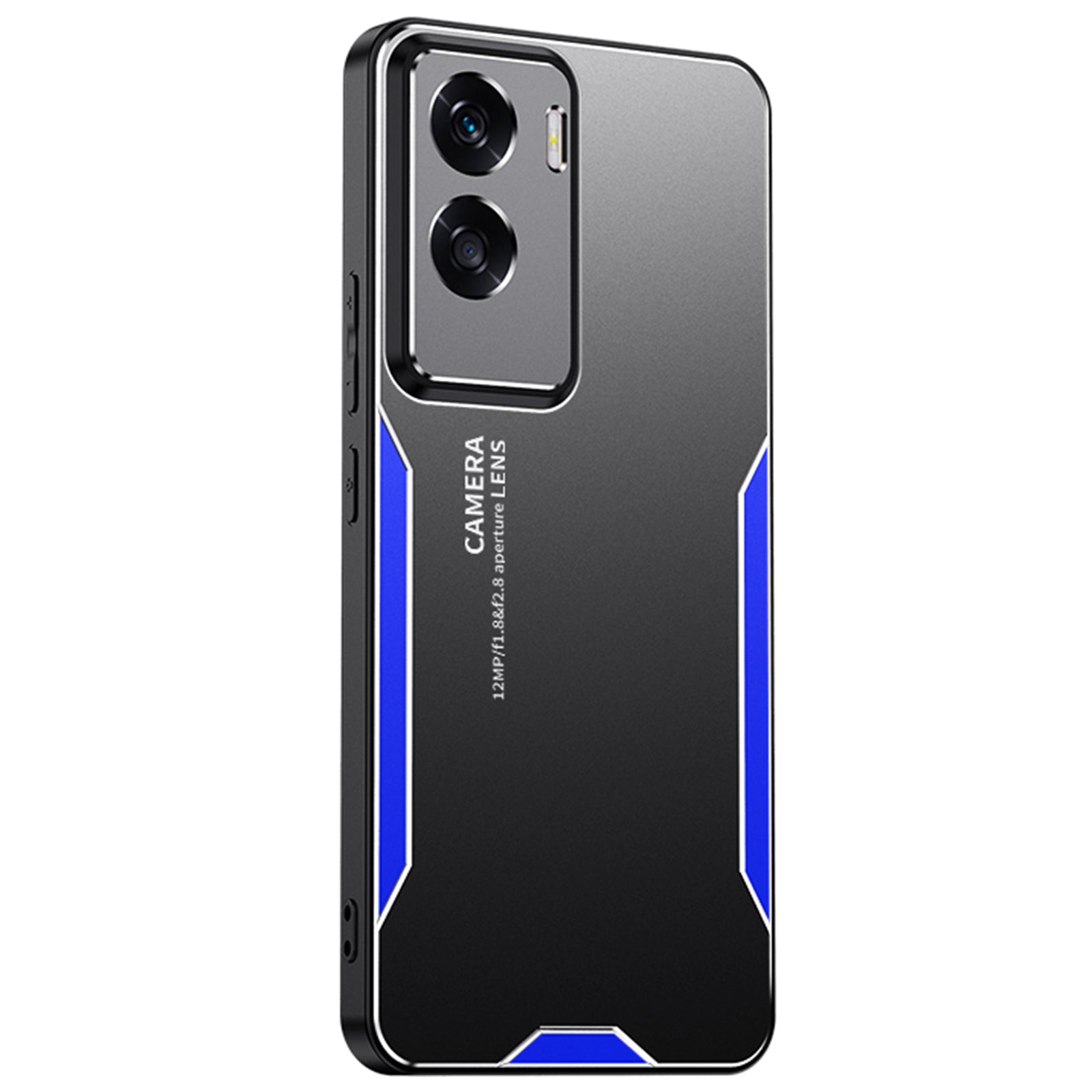 For Honor X50i 5G Case Matte Aluminium Alloy+TPU+PC Anti-fall Phone Back Protector - Blue