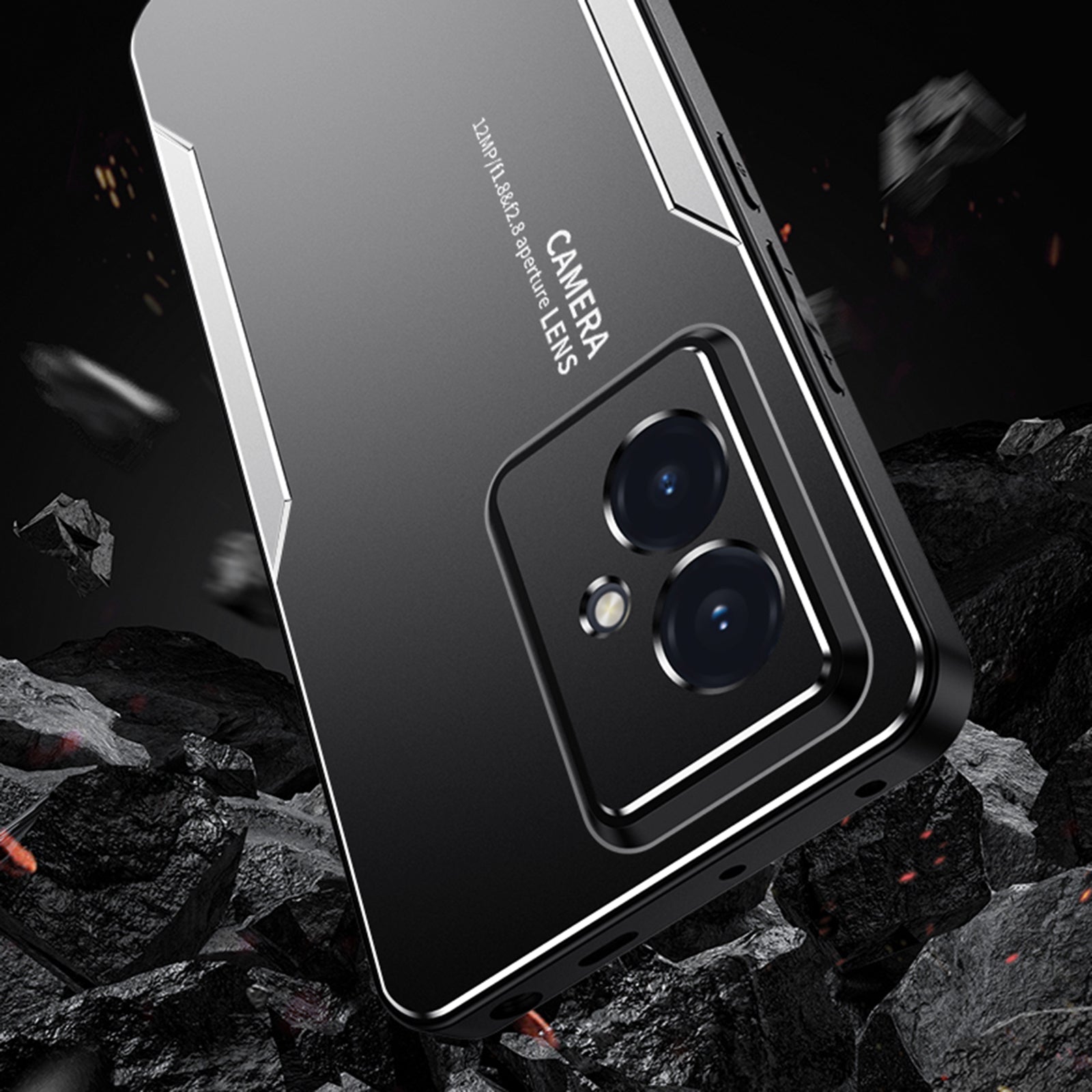 Matte Case for Honor 100 5G Shell Anti-scratch Aluminium Alloy+TPU+PC Protective Cover - Silver